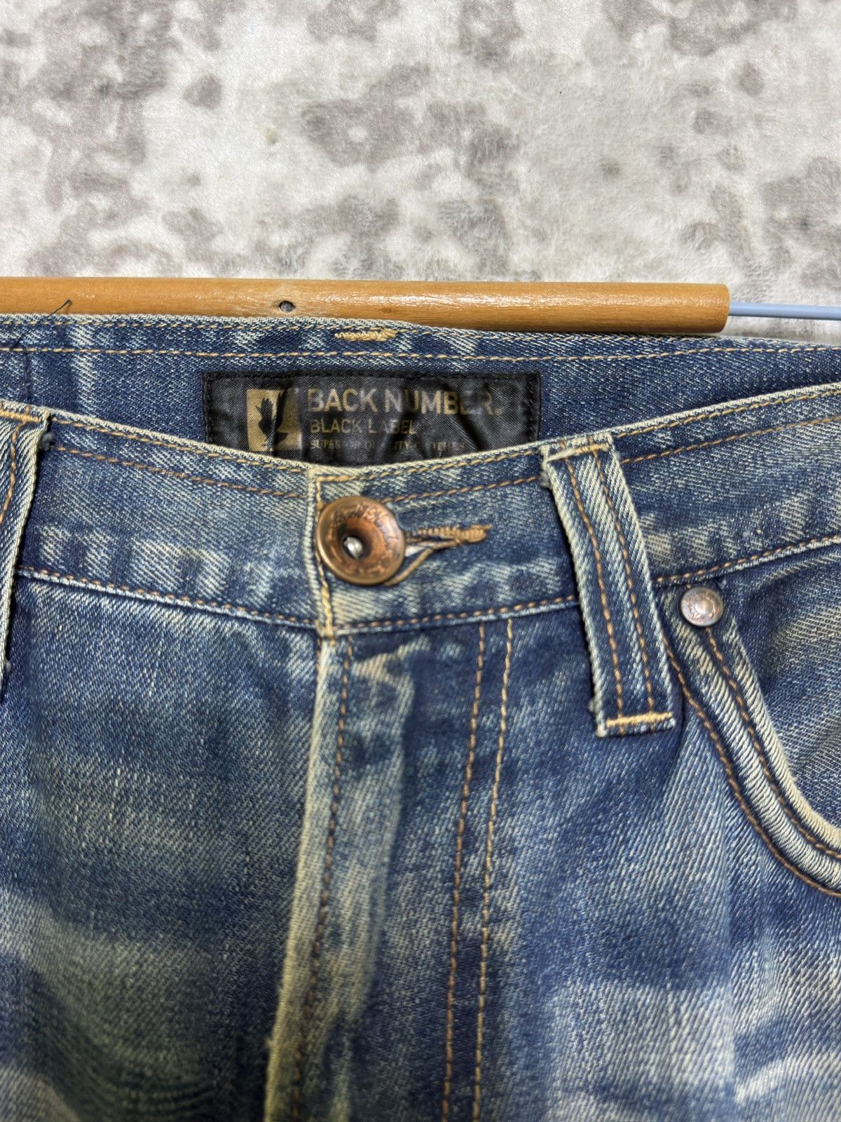 Vintage Vintage Archive Back Number Heavy Whisker Mud Wash Denim Size US 32 / EU 48 - 8 Thumbnail