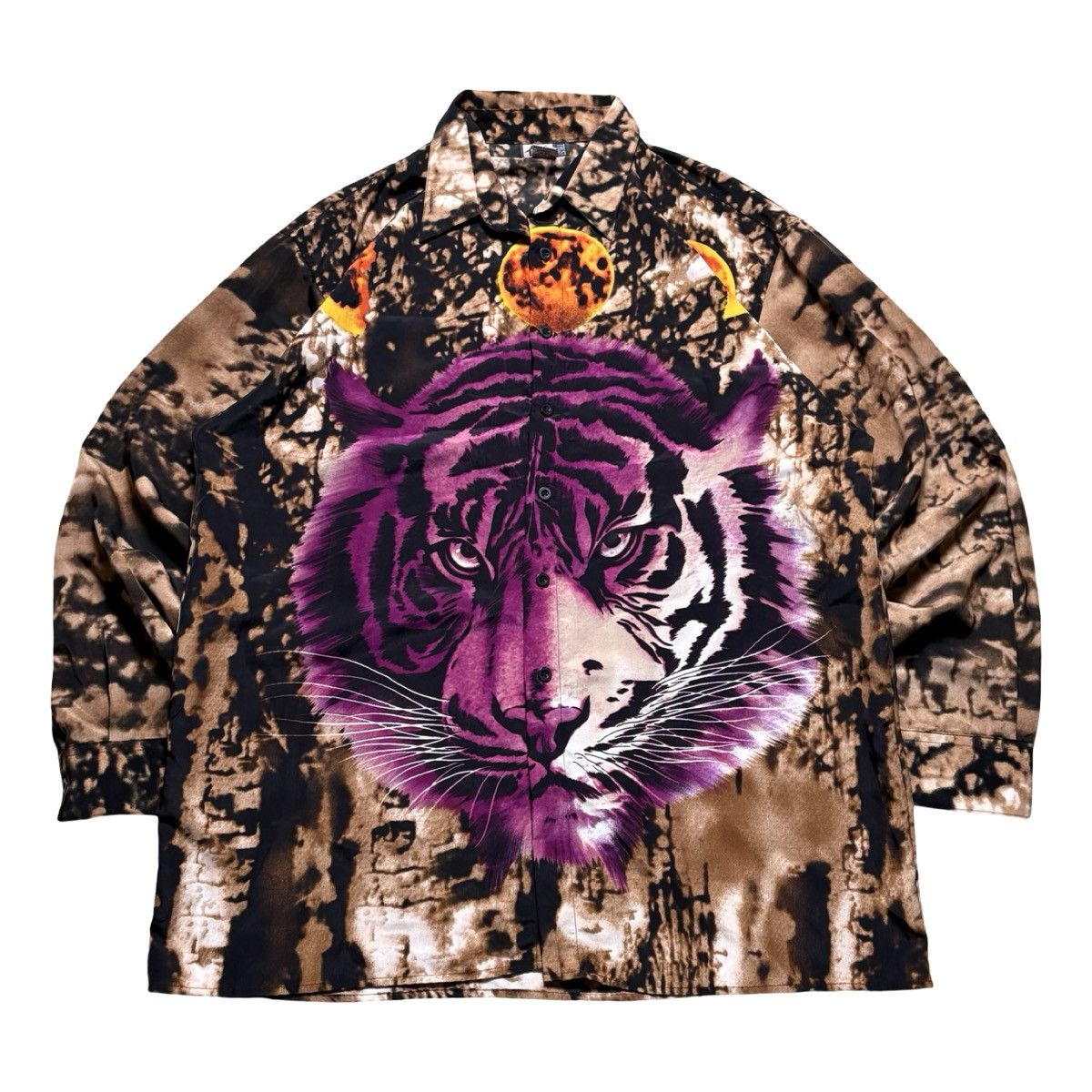 Other Vintage Y2K Trust Tiger Graphic Button Down Shirt Men's XL Size US XL / EU 56 / 4 - 1 Thumbnail