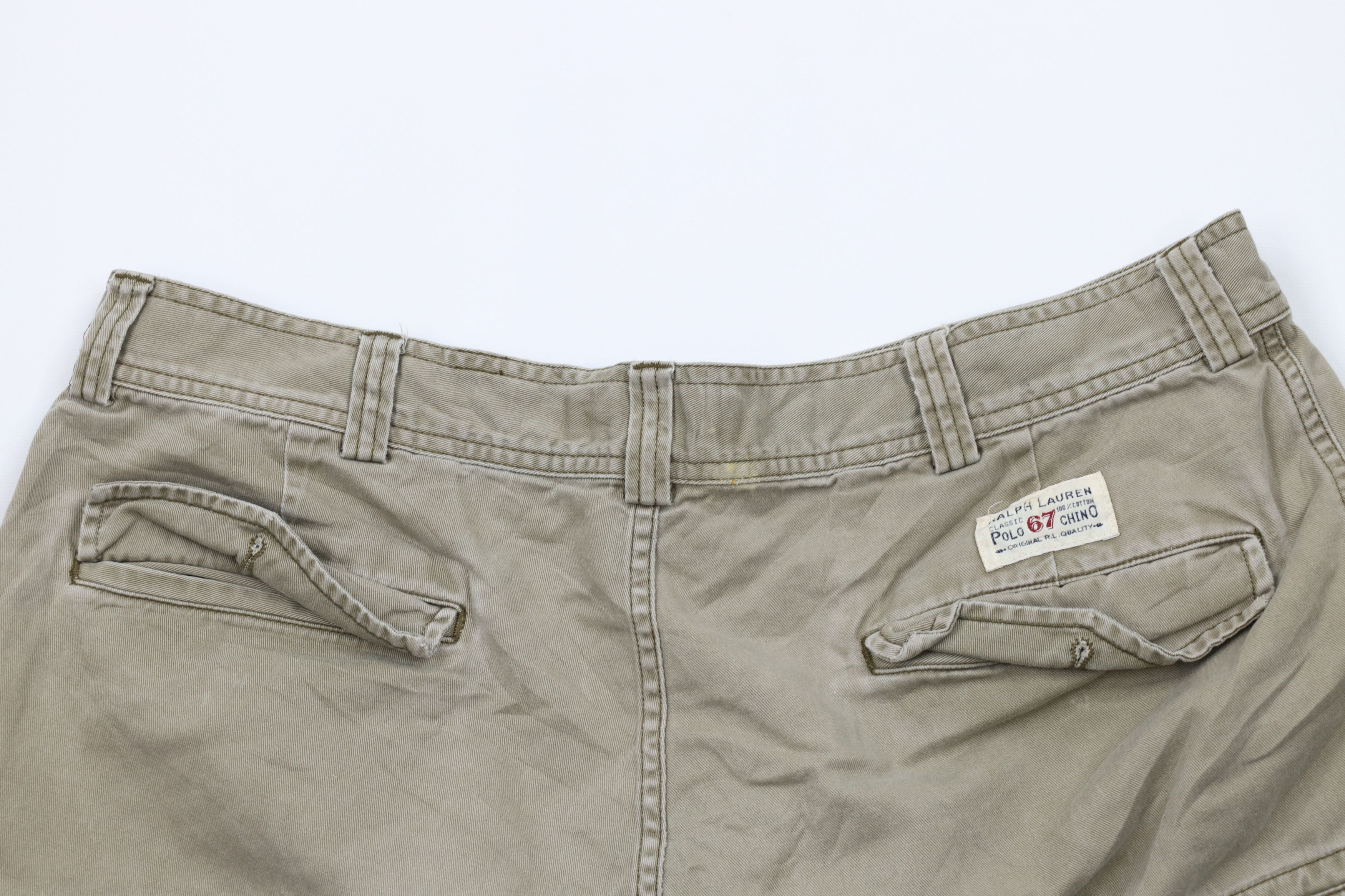 Polo Ralph Lauren Vintage 90s Ralph Lauren Spell Military Cargo Shorts Green Size US 36 / EU 52 - 11 Thumbnail