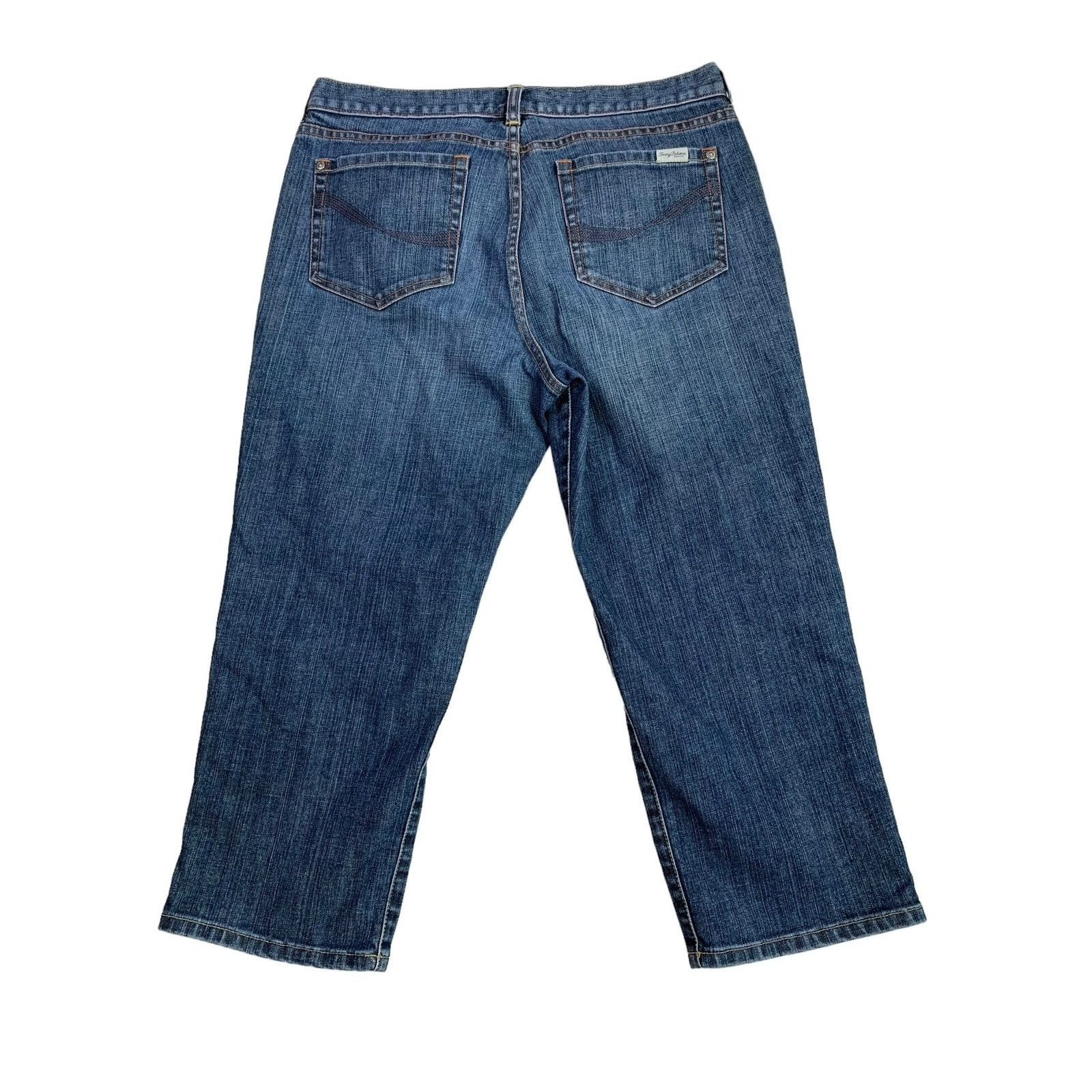 Tommy Bahama Tommy Bahama Women's 12 Jeans Cropped Midrise Stretch Denim Size 34" / US 12 / IT 48 - 1 Thumbnail