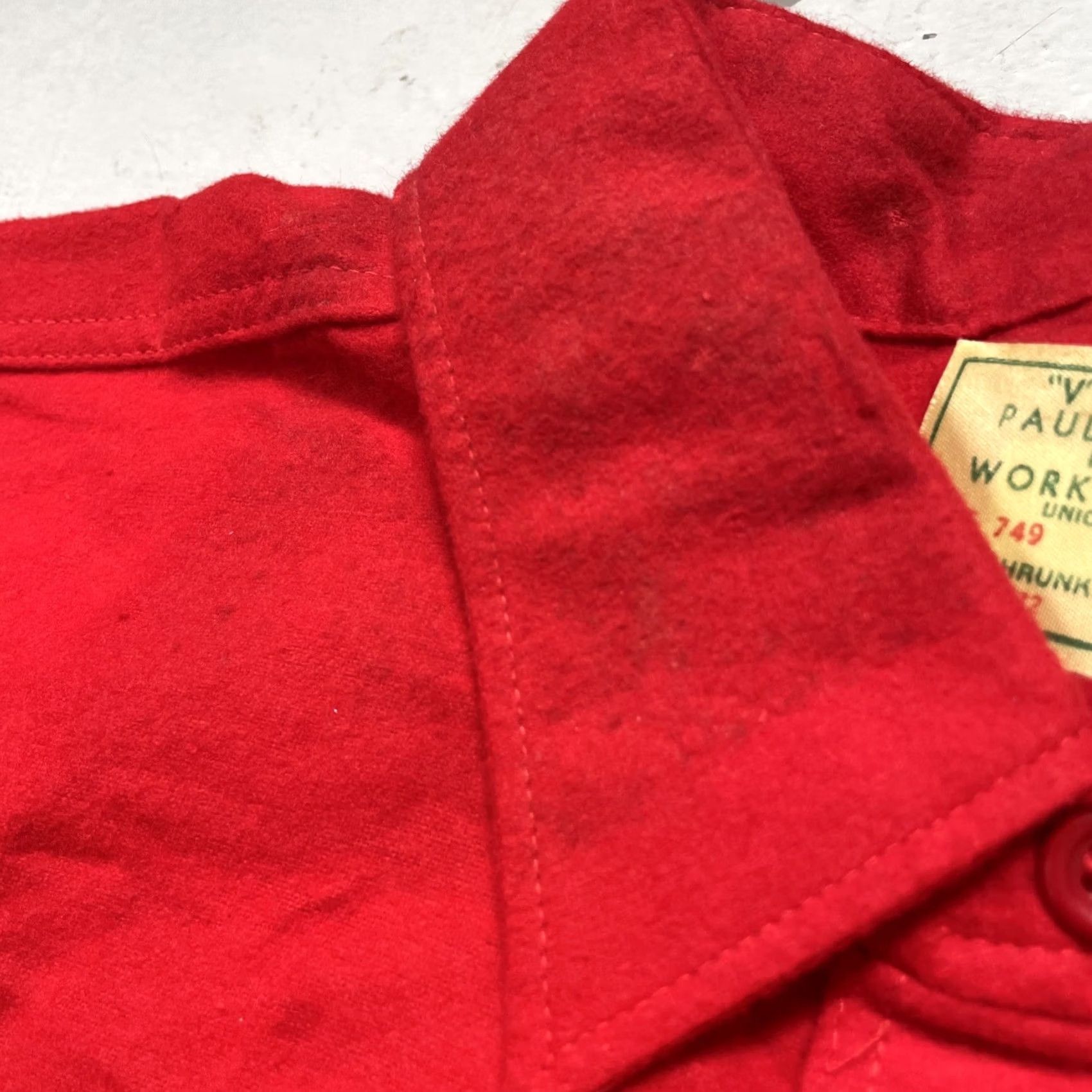 J Brand Vintage Paul Bunyan Shirt Unisex Adults 100% Cotton Button-Up Red 16.5 USA Workwear 50s 60s Americana NWOT Size US XL / EU 56 / 4 - 2 Thumbnail