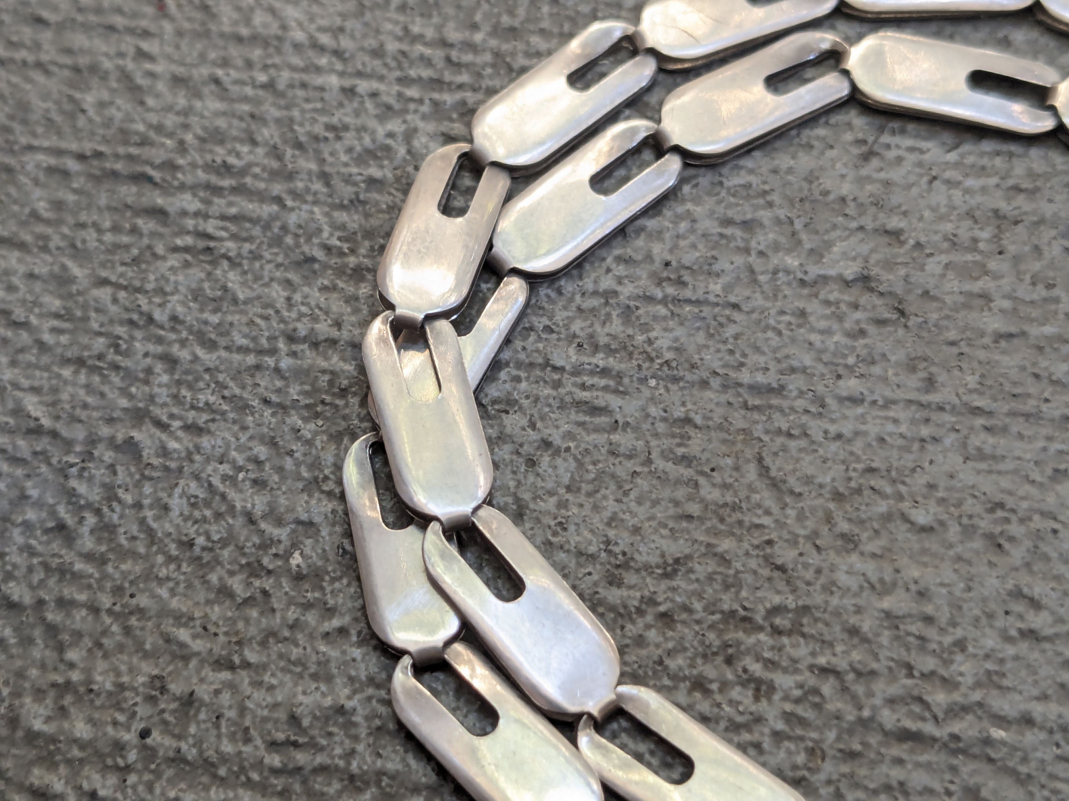Vintage Vintage Sterling Silver Necklace 18" Modern Abstract Size ONE SIZE - 5 Thumbnail