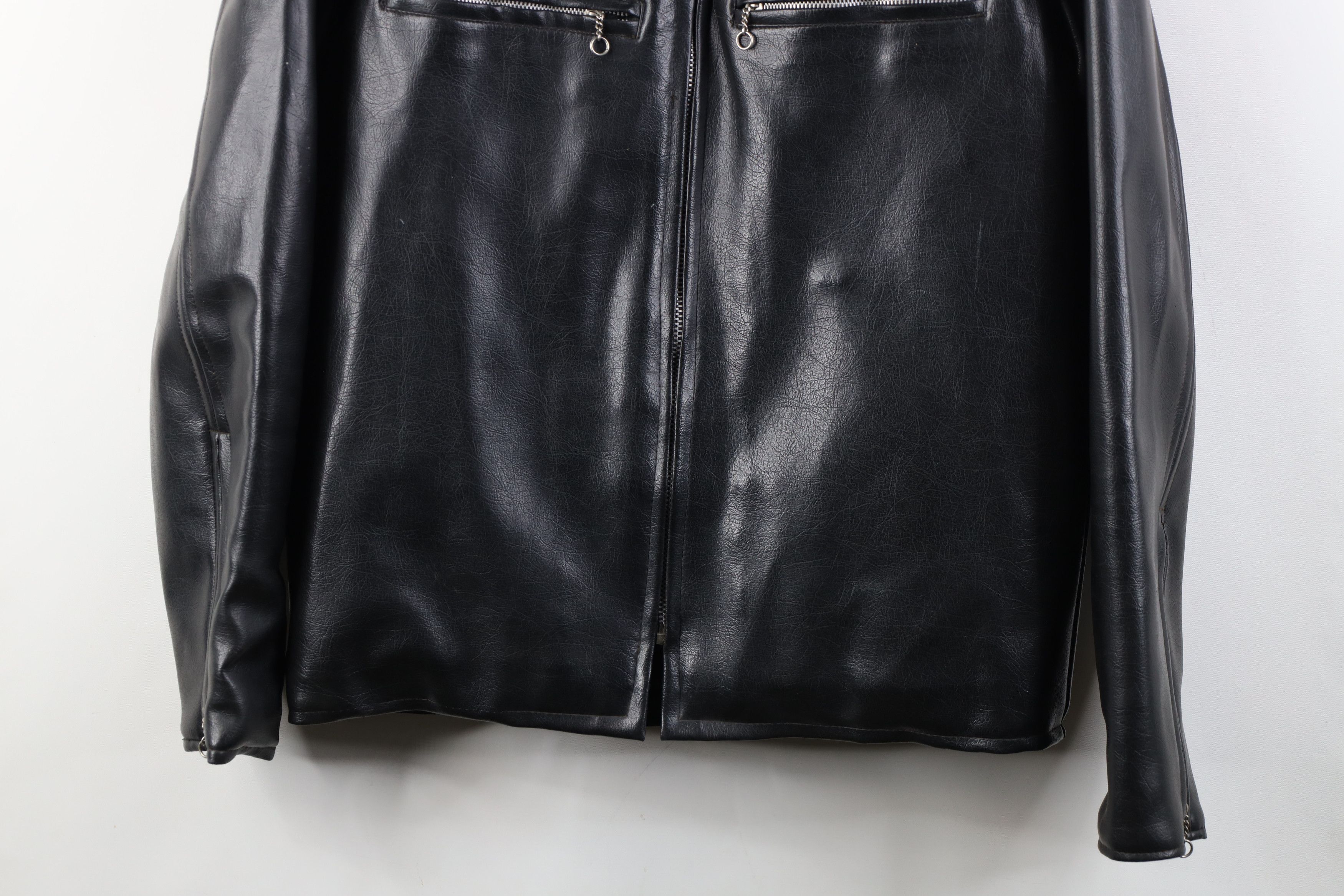 Vintage Vintage 60s 70s Streetwear Leather Cafe Racer Jacket Japan Size US L / EU 52-54 / 3 - 3 Thumbnail