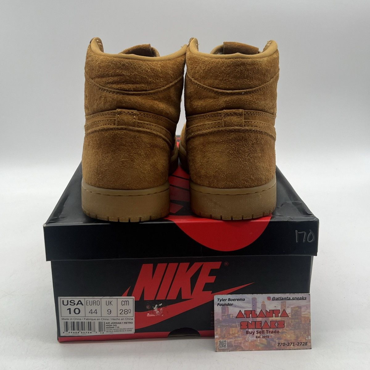 Nike Air Jordan 1 high wheat Size US 10 / EU 43 - 3 Thumbnail
