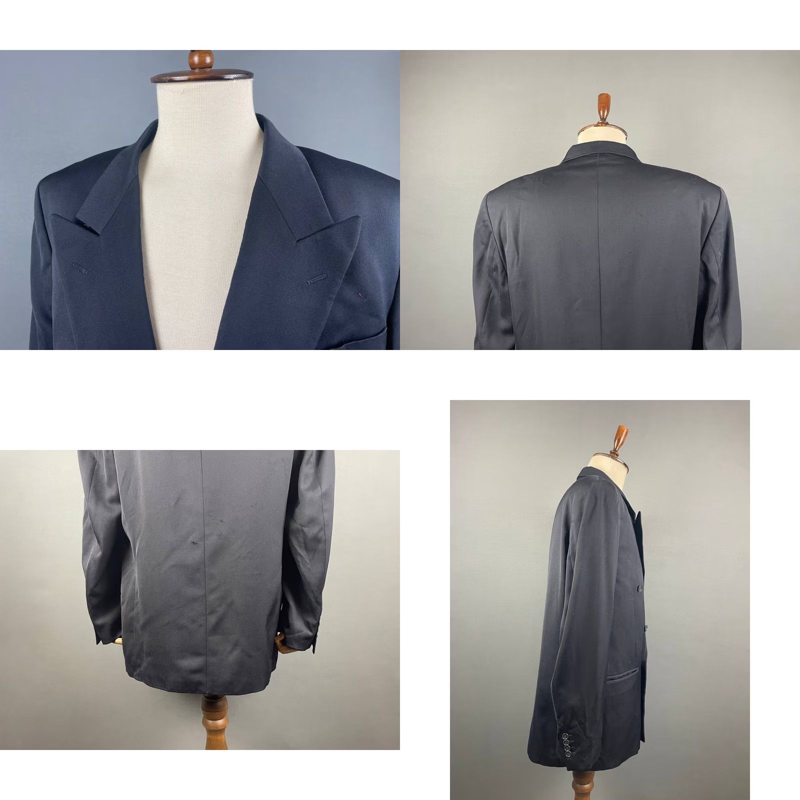 Yves Saint Laurent Yves Saint Laurent Blazer Jacket Mens Black Button Front Solid Mid-Length Regular Fit Knit Lightweight Breathable Casual Formal Vintage No Size US M / EU 48-50 / 2 - 8 Thumbnail