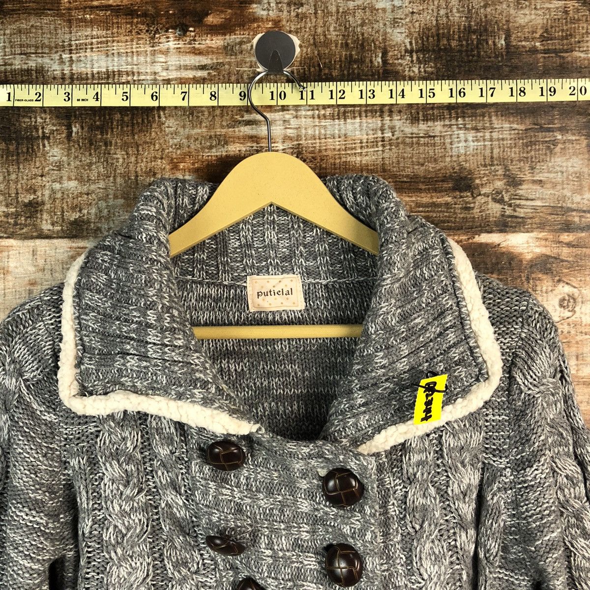 Homespun Knitwear Putietal Grey Cardigan Knitwear #A2344 Size M / US 6-8 / IT 42-44 - 4 Thumbnail