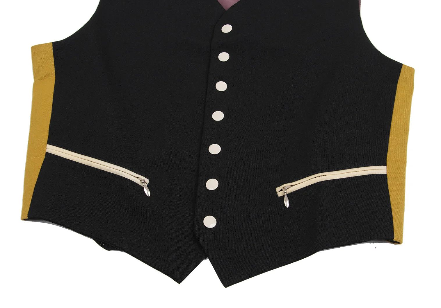 Jean Paul Gaultier Zip Pocket Snap Button Vest in Black, Yellow, Red Size US M / EU 48-50 / 2 - 5 Thumbnail