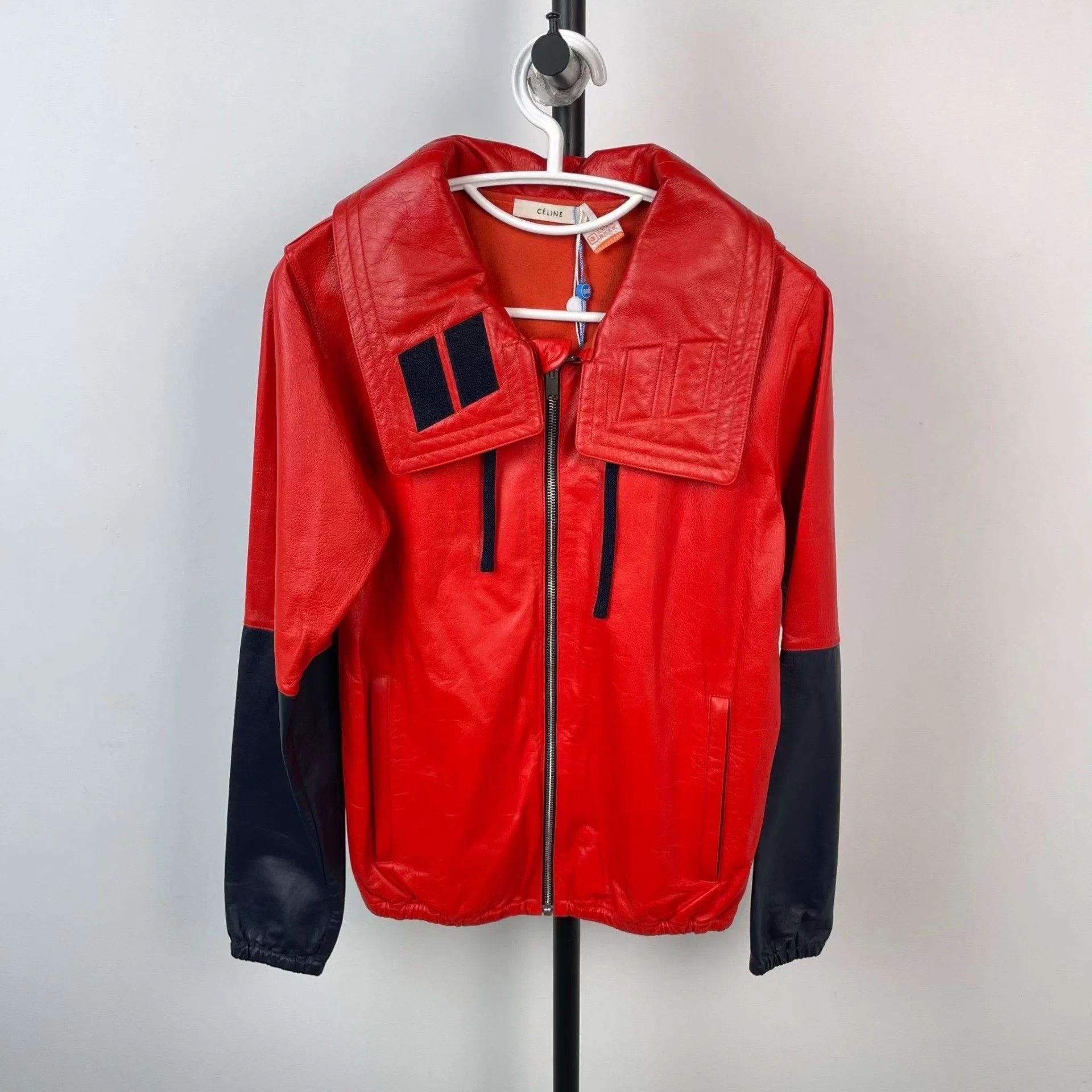 Celine CELINE leather jacket orange and black size 34 Size XS / US 0-2 / IT 36-38 - 1 Thumbnail