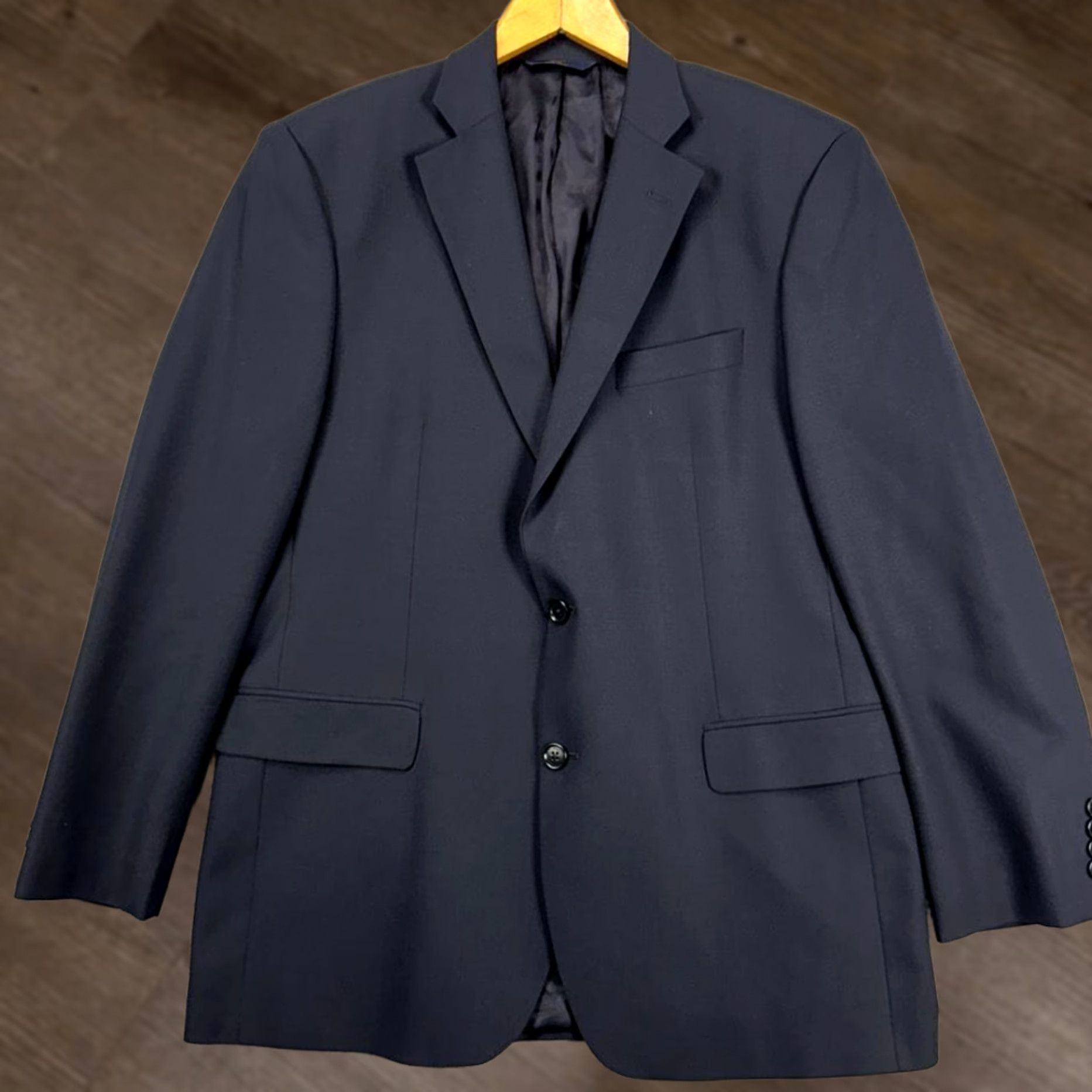 Brooks Brothers Brooks Brothers 346 Sport Coat Blazer Men 43R Dark Navy Wool Blend Stretch Notch Two-Button Formal Business Jacket Regular Size 43 Mens Size 46R - 1 Thumbnail