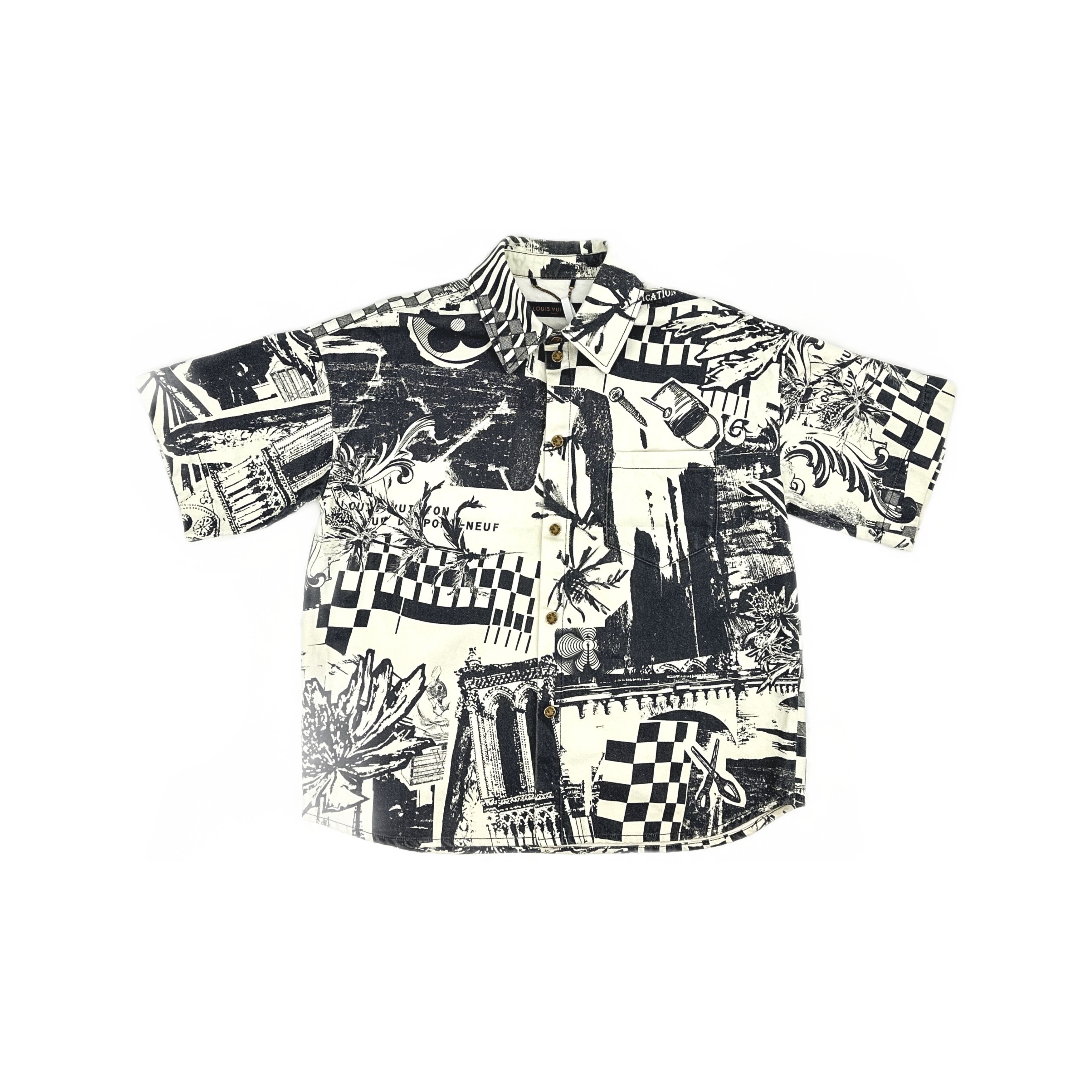 Louis Vuitton Louis Vuitton Geometric Print Short Sleeve Shirt L Size US L / EU 52-54 / 3 - 1 Thumbnail