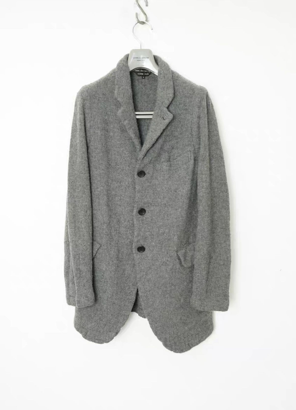 Comme des Garçons CDG Wool Artisanal Mid-Length Coat