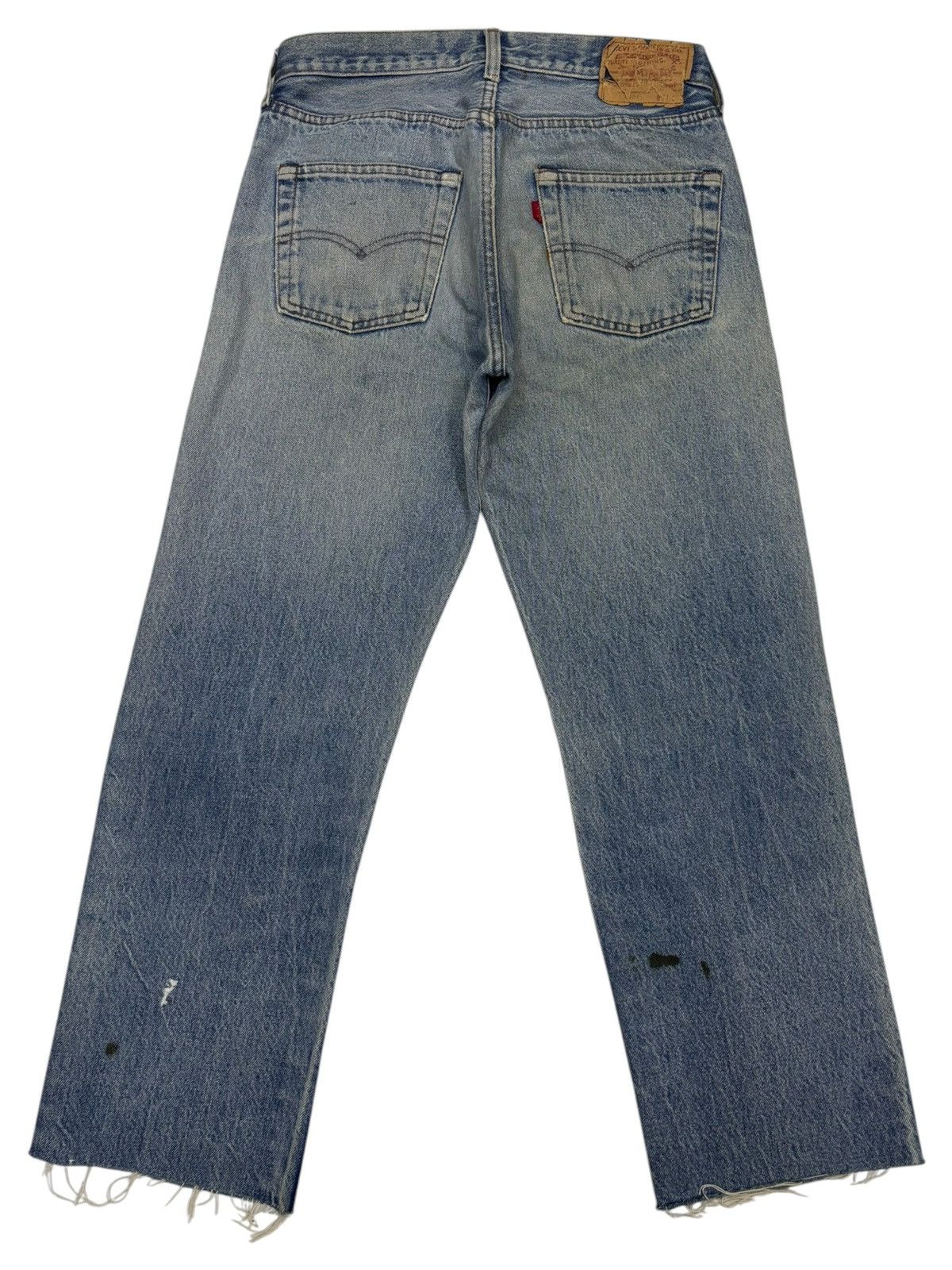 Levi's Vintage Levis 501 Distress Cut Leg Cropped Jeans Size US 30 / EU 46 - 8 Thumbnail