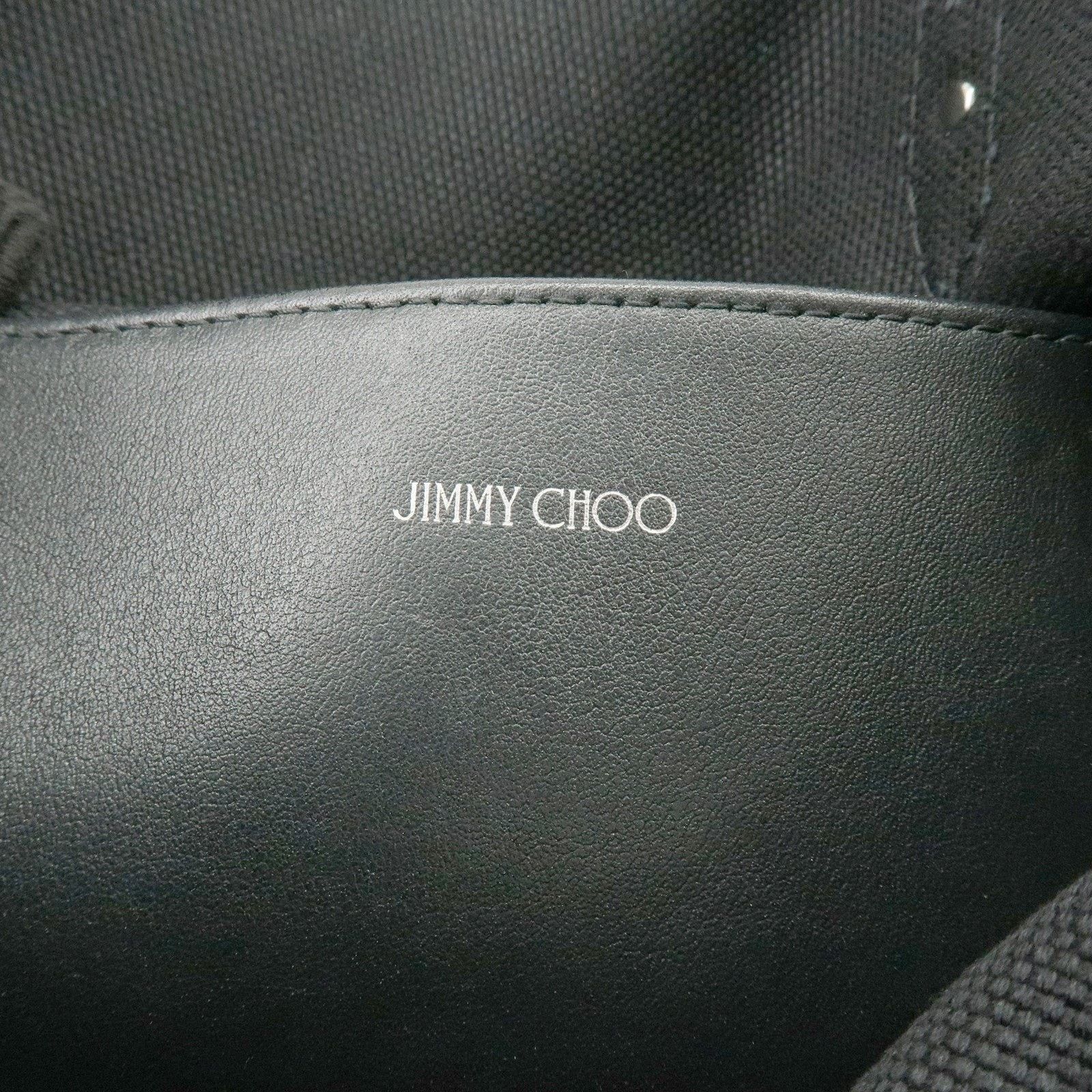 Jimmy Choo Jimmy Choo Logo Canvas Tote Black Size ONE SIZE - 8 Thumbnail