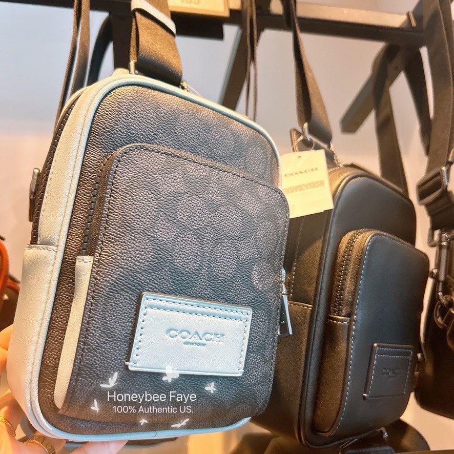 Coach Racer Sling Pack In Colorblock Signature Canvas CAJ38 Size ONE SIZE - 2 Thumbnail