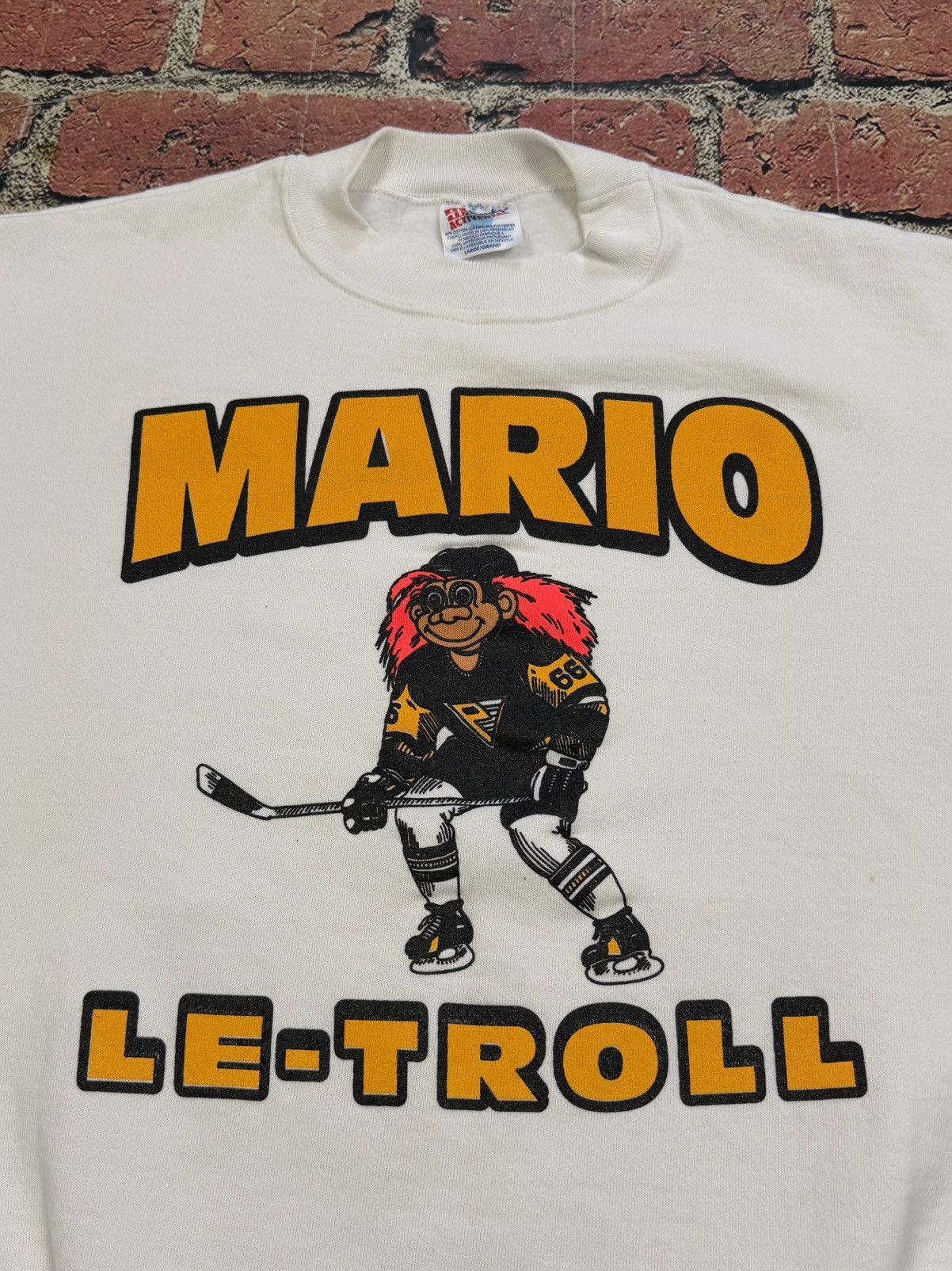 Hanes Vintage Pittsburgh Penguins Sweatshirt Mario Troll Lemieux Size US L / EU 52-54 / 3 - 5 Thumbnail