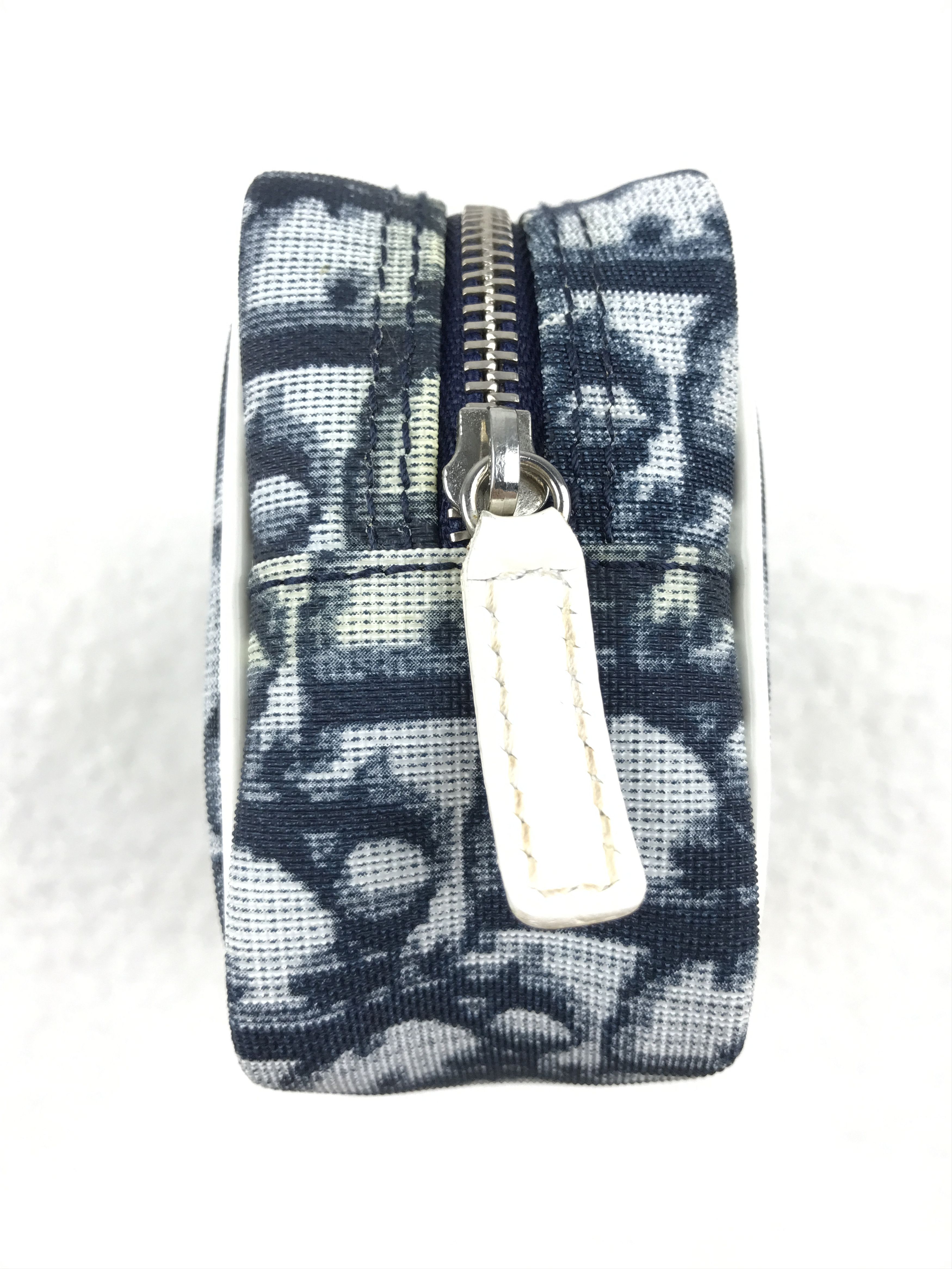 Christian Dior Monsieur Vintage Christian Dior Trotter Pouch Canvas Navy Ivory Size ONE SIZE - 4 Thumbnail