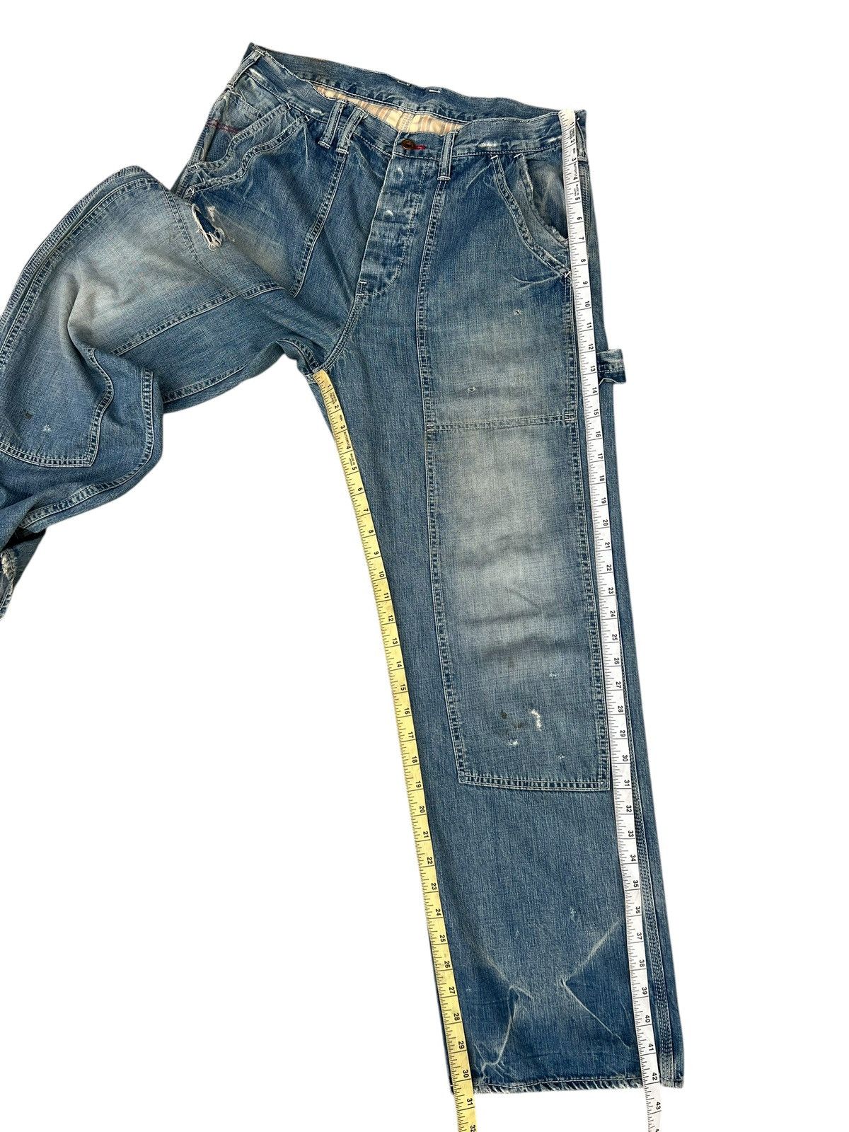 ANACHRONORM Dirty Mud Anachronom Japan Distress Denim Double Knee Jeans Size US 34 / EU 50 - 4 Thumbnail