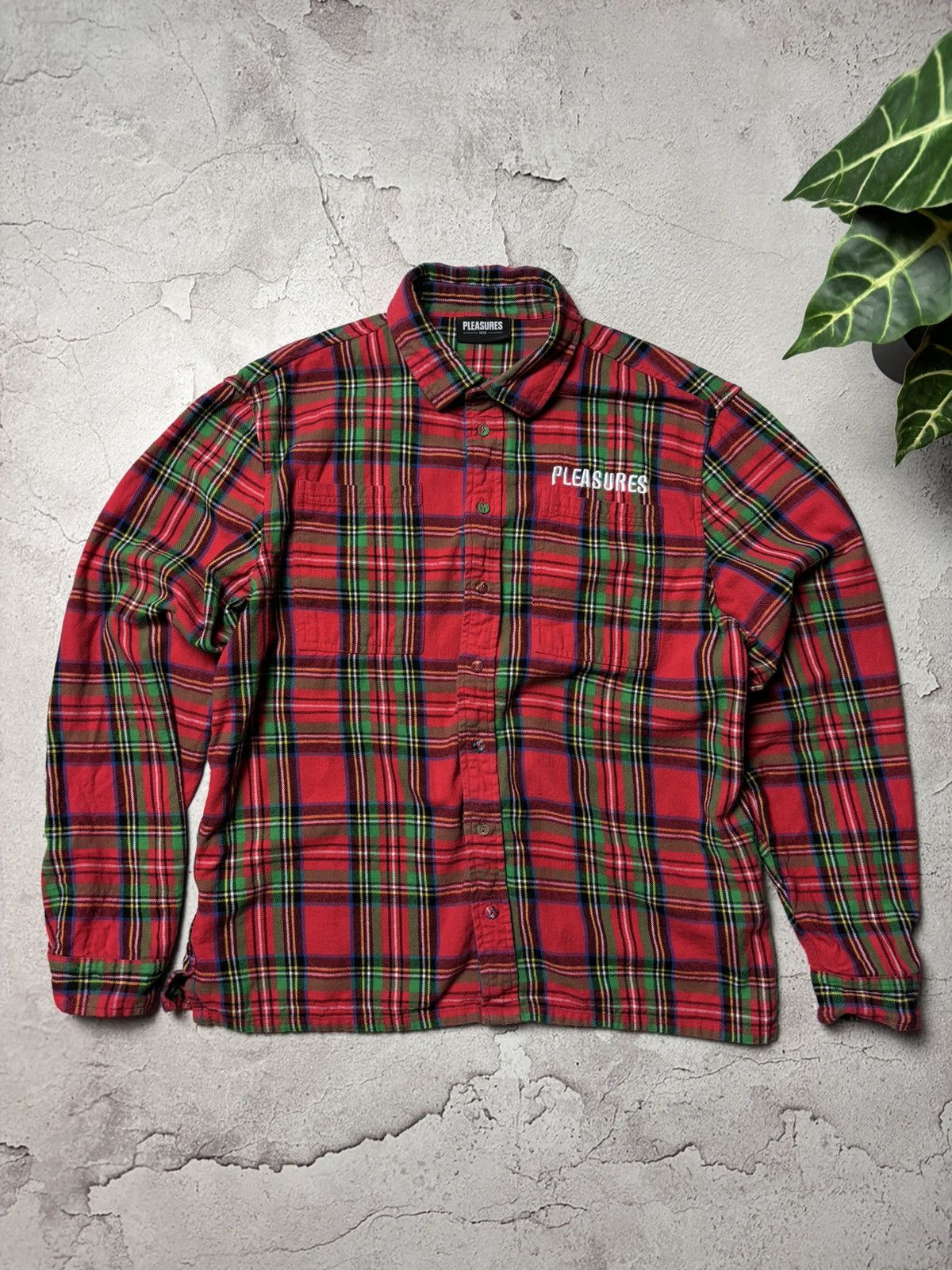 Pleasures PLEASURES Take The Law Into Your Own Plaid Button Up Shirt Size US L / EU 52-54 / 3 - 1 Thumbnail