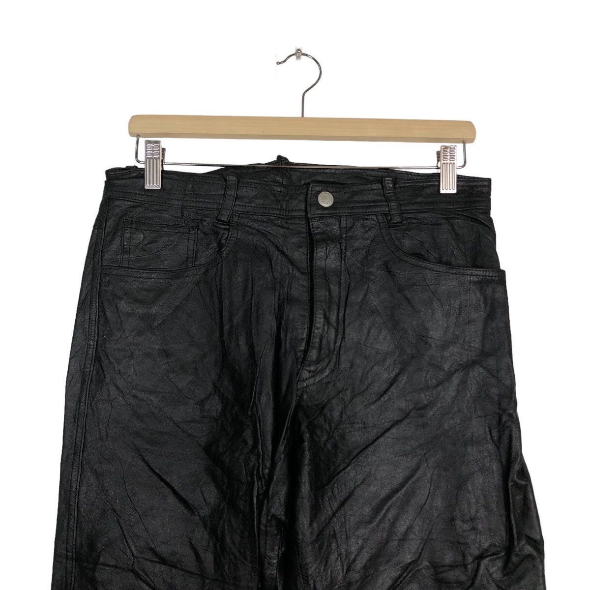 Genuine Leather 🔥90’s Genuine Leather Pants Racing Union Made Issey Miyake Size US 32 / EU 48 - 3 Thumbnail
