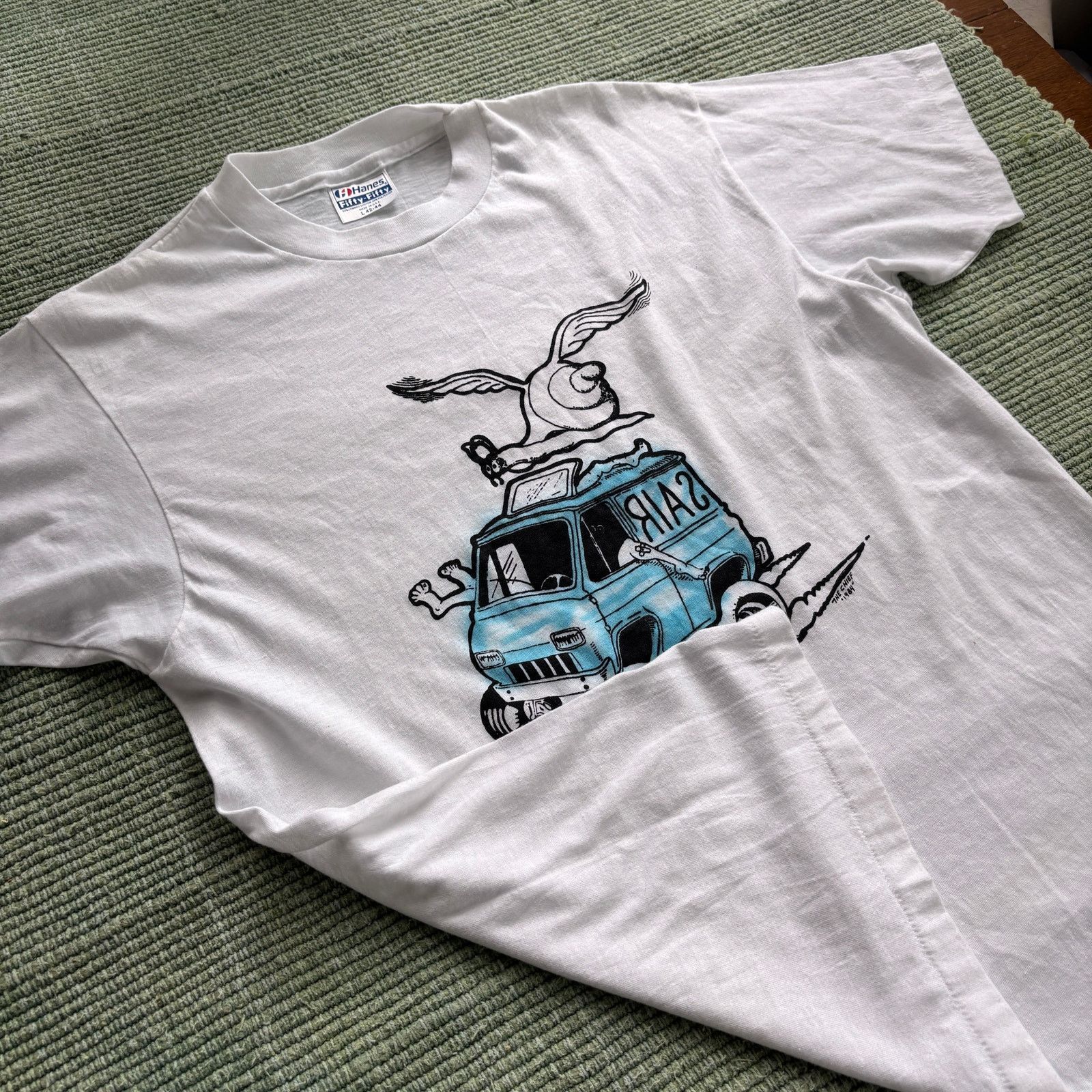 Other × Vintage Vintage 1980s Rat Fink Style Tattoo Hot Rod Art Tee Size US L / EU 52-54 / 3 - 7 Thumbnail