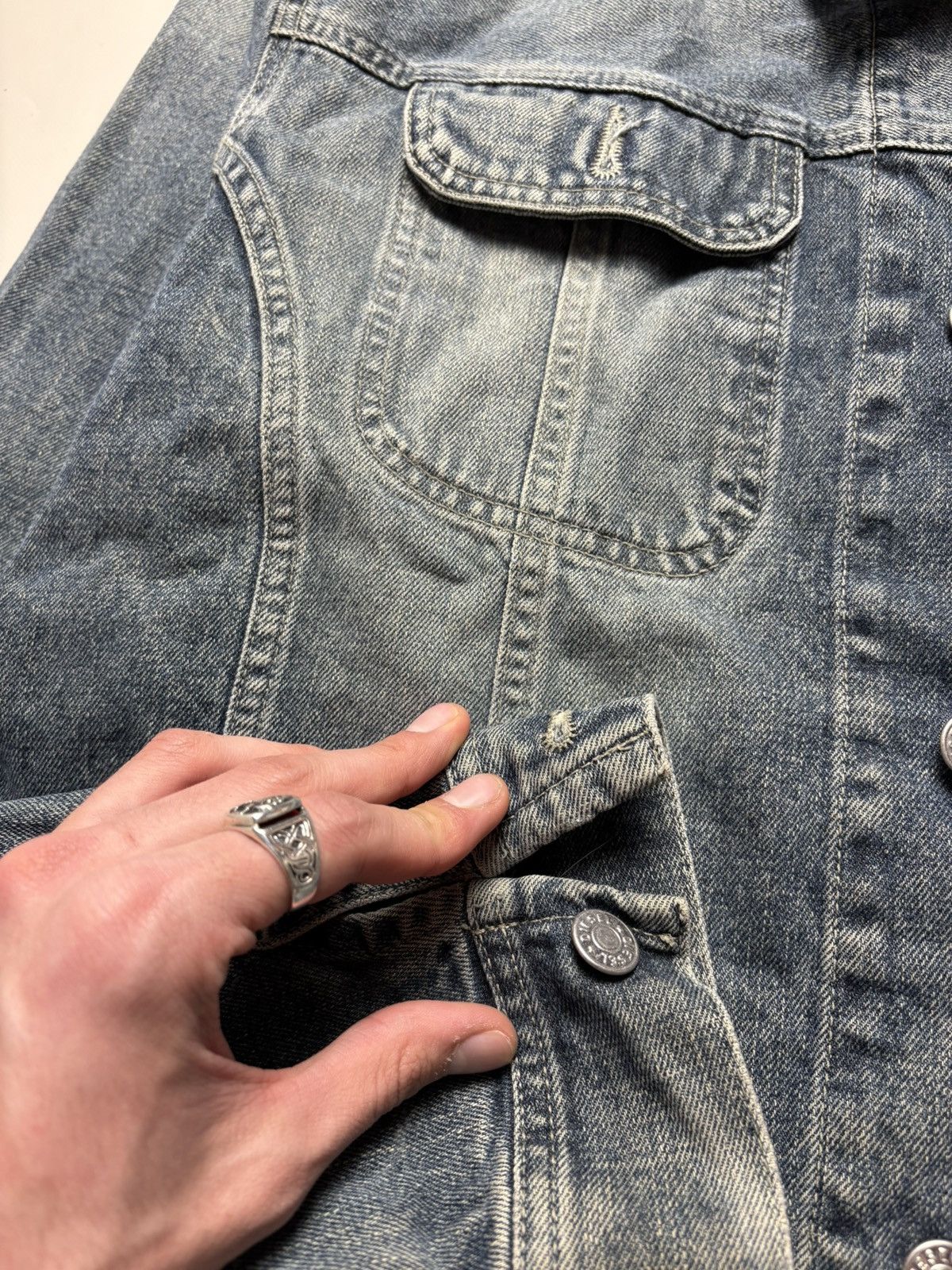 Diesel Diesel Vintage Denim Jacket Made Italy Size US XXL / EU 58 / 5 - 6 Thumbnail