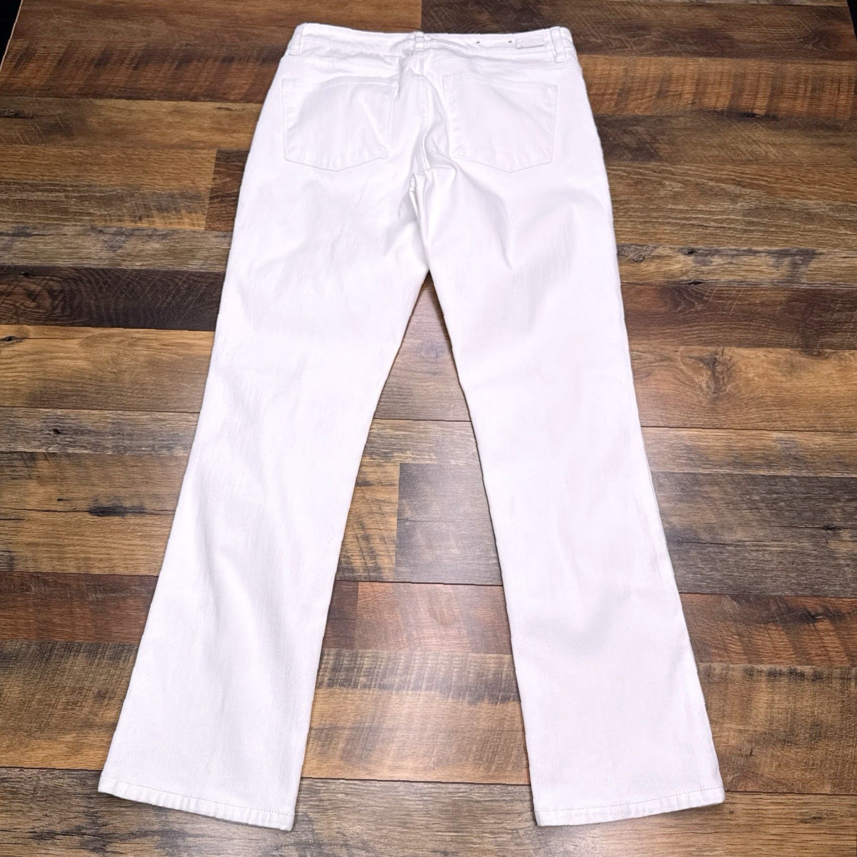 Ralph Lauren Lauren Ralph Lauren Jeans Womens 8 White Mid Rise Stretch Straight 5-Pocket Denim Rigged Logo Modern Size 30" / US 8 / IT 44 - 3 Thumbnail
