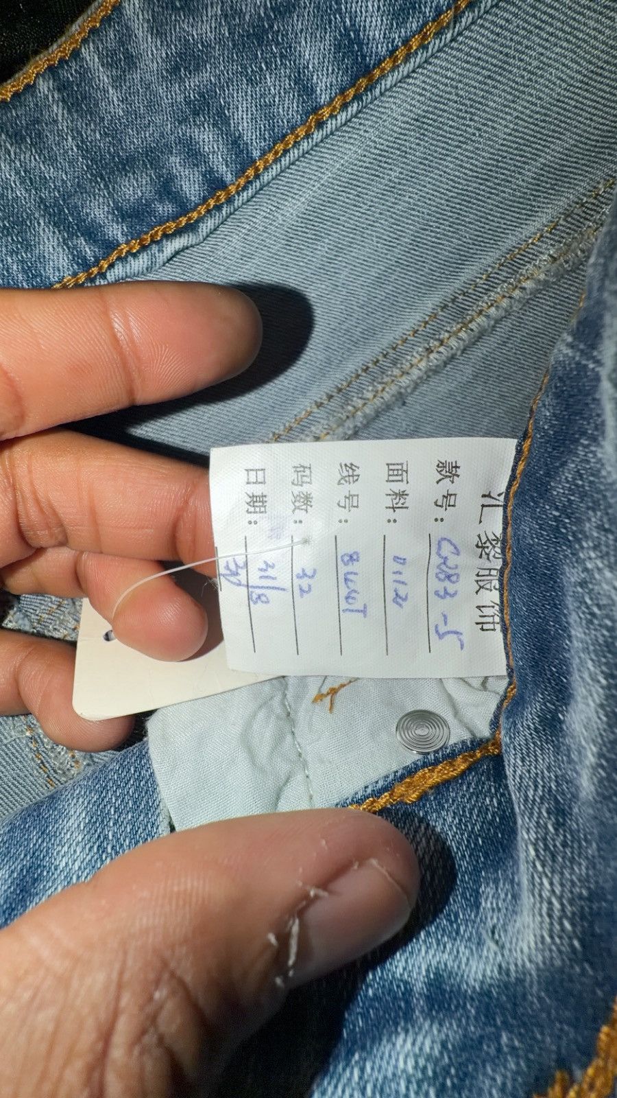 Crysp Denim Crisp Denim Spattered paint Jeans Sz 32 *SAMPLE* Size US 32 / EU 48 - 3 Thumbnail