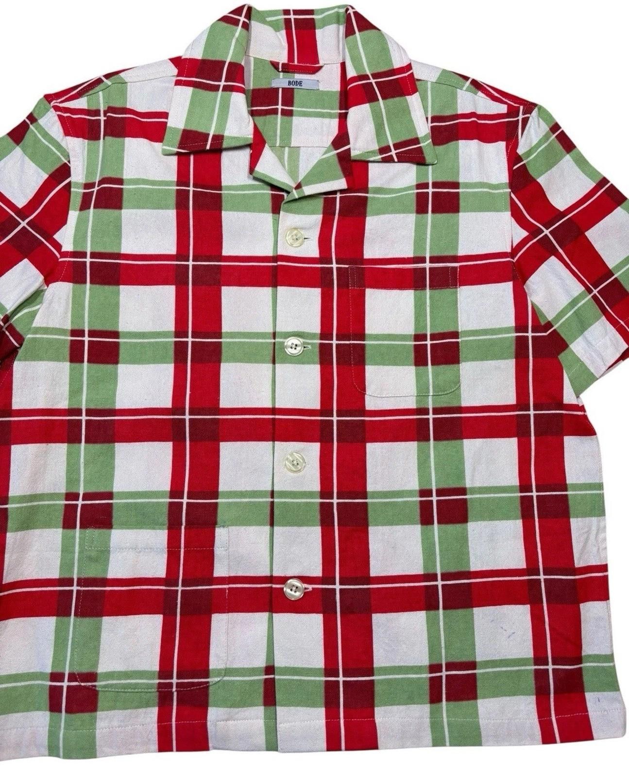 Bode Bode Plaid Red and Green Shirt Size US S / EU 44-46 / 1 - 2 Thumbnail