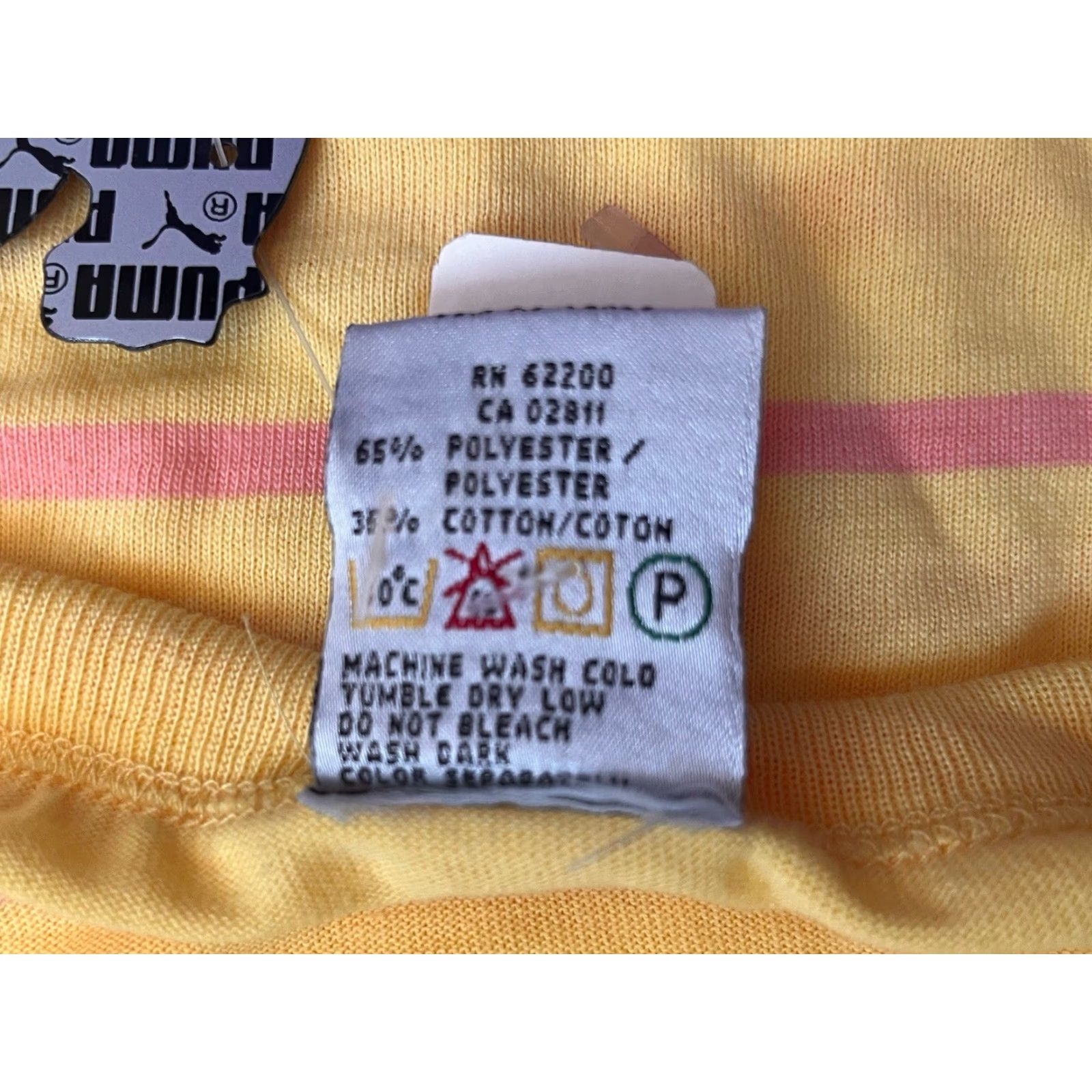 Puma VINTAGE puma Long Sleeve T-Shirt Womens M Deadstock NWT 80s Yellow Striped Size M / US 6-8 / IT 42-44 - 6 Thumbnail