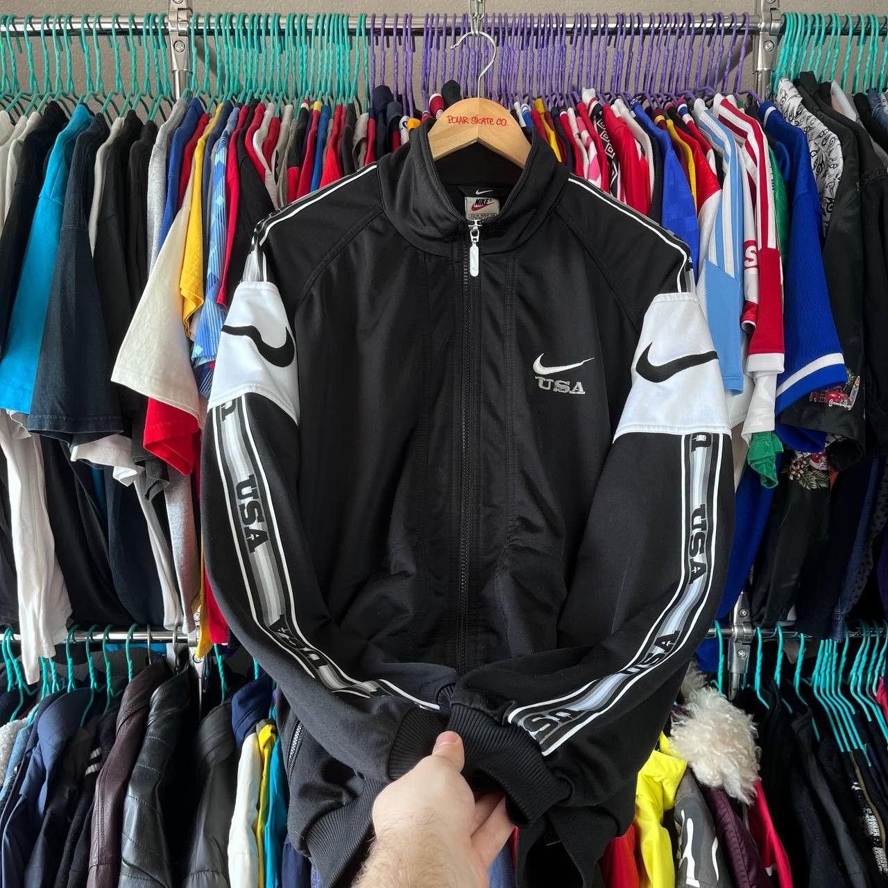 Nike Vintage 90s Nike USA Track Jacket Activewear Sportswear Size US M / EU 48-50 / 2 - 1 Thumbnail