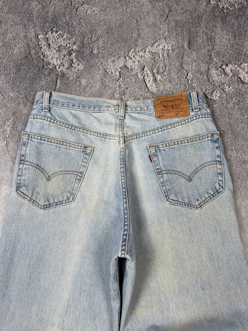 Levi's Vintage 90s Levi's 550 Stone Washed Relaxed Fit Jeans Y2K Size US 36 / EU 52 - 5 Thumbnail