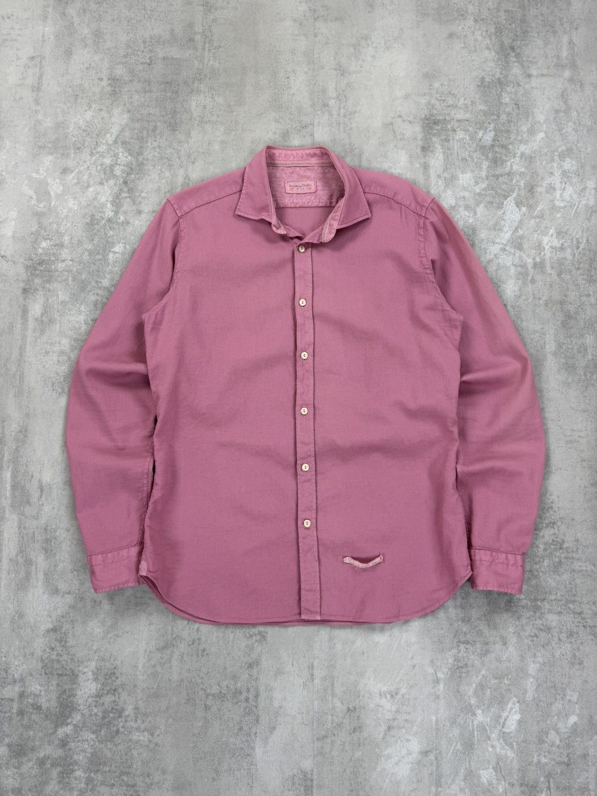 Designer × Tintoria Mattei Tintoria Mattei Casual Cotton Shirt Button Up Size 42 16 1/2 Size US M / EU 48-50 / 2 - 1 Thumbnail