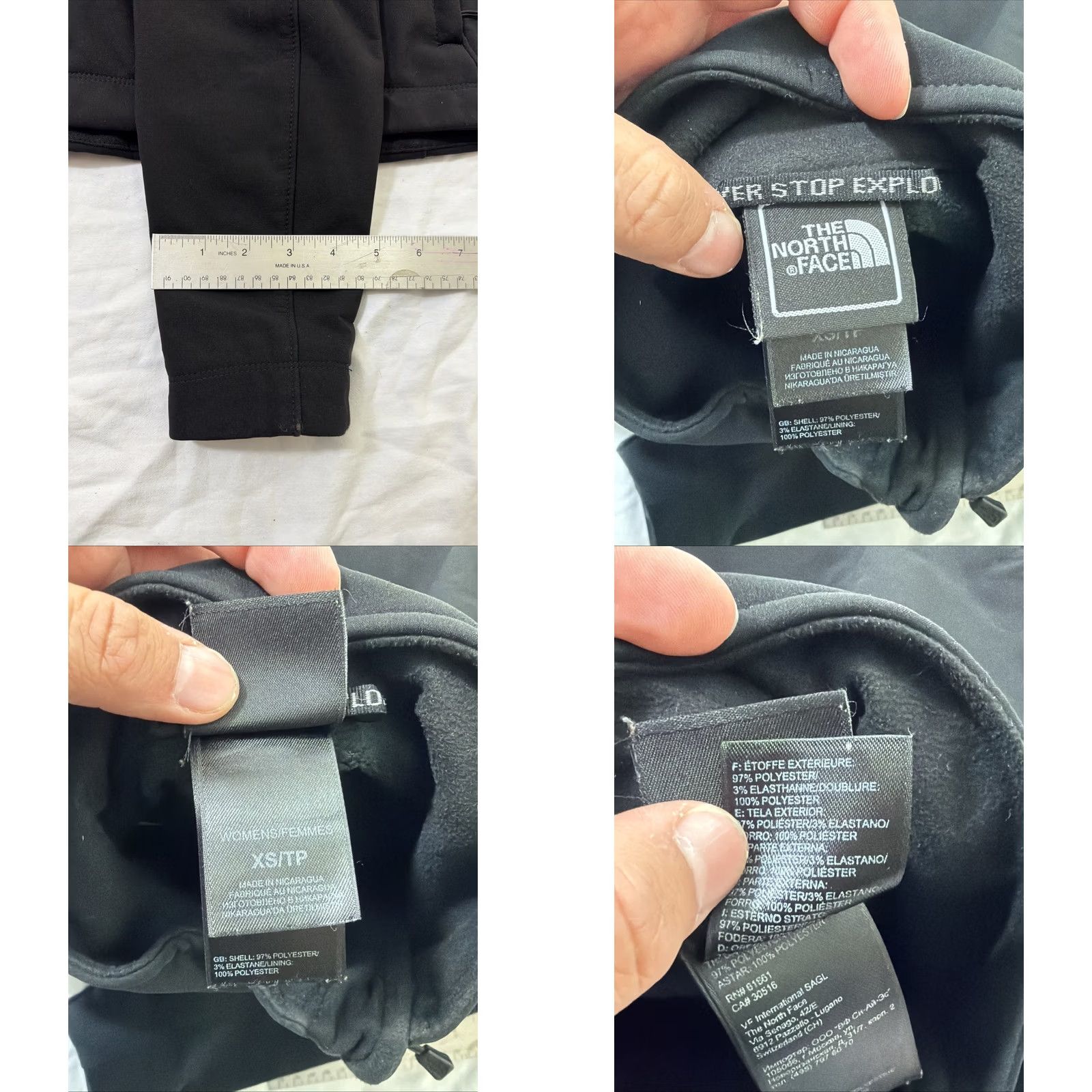 The North Face VINTAGE The North Face Wind Stopper Women’s XS Full Zip Black Polyester Jacket Size XS / US 0-2 / IT 36-38 - 9 Thumbnail