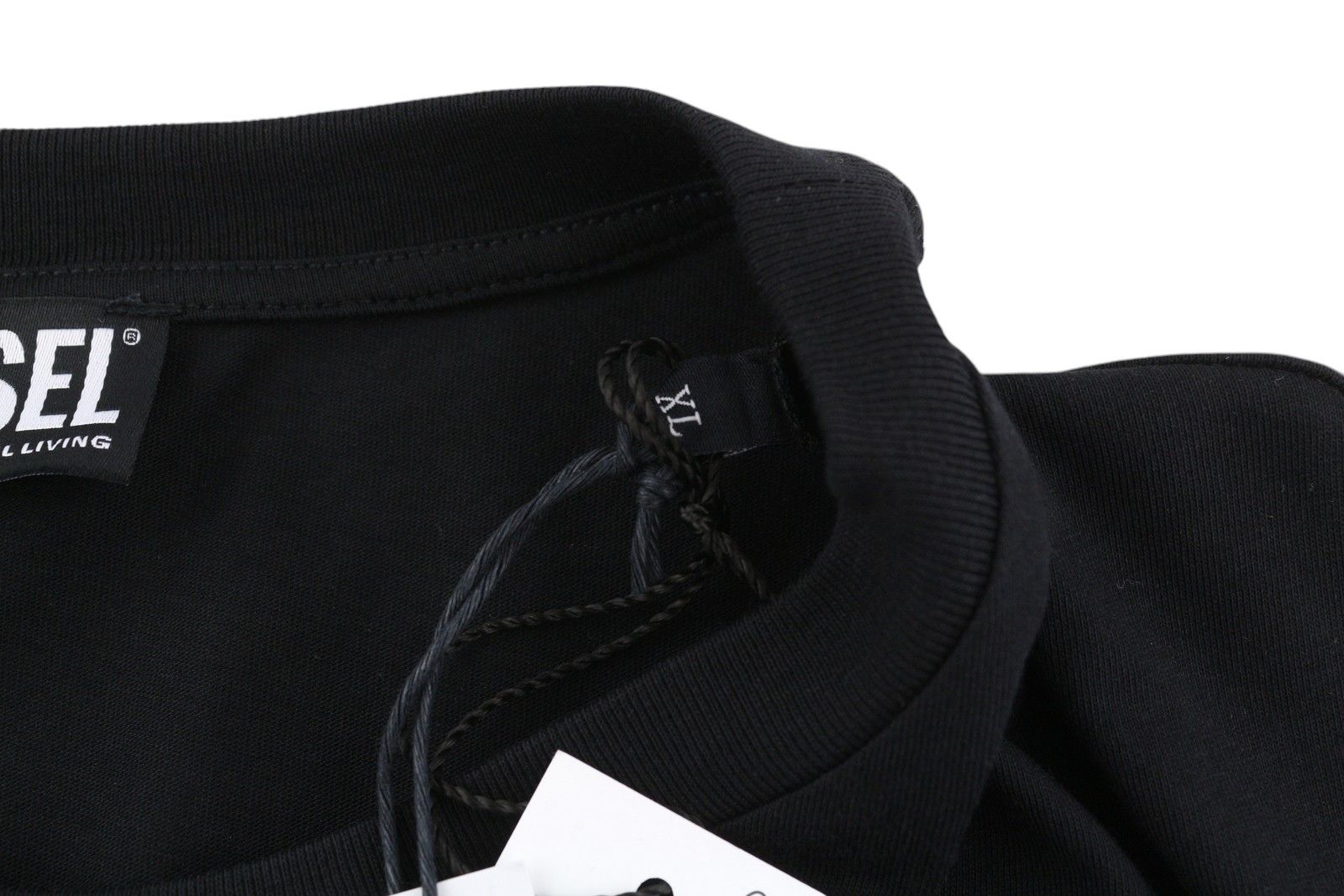 Diesel T-JUST-A35 XL Black Crew Front Logo T-Shirt 41182 Size US XL / EU 56 / 4 - 6 Thumbnail