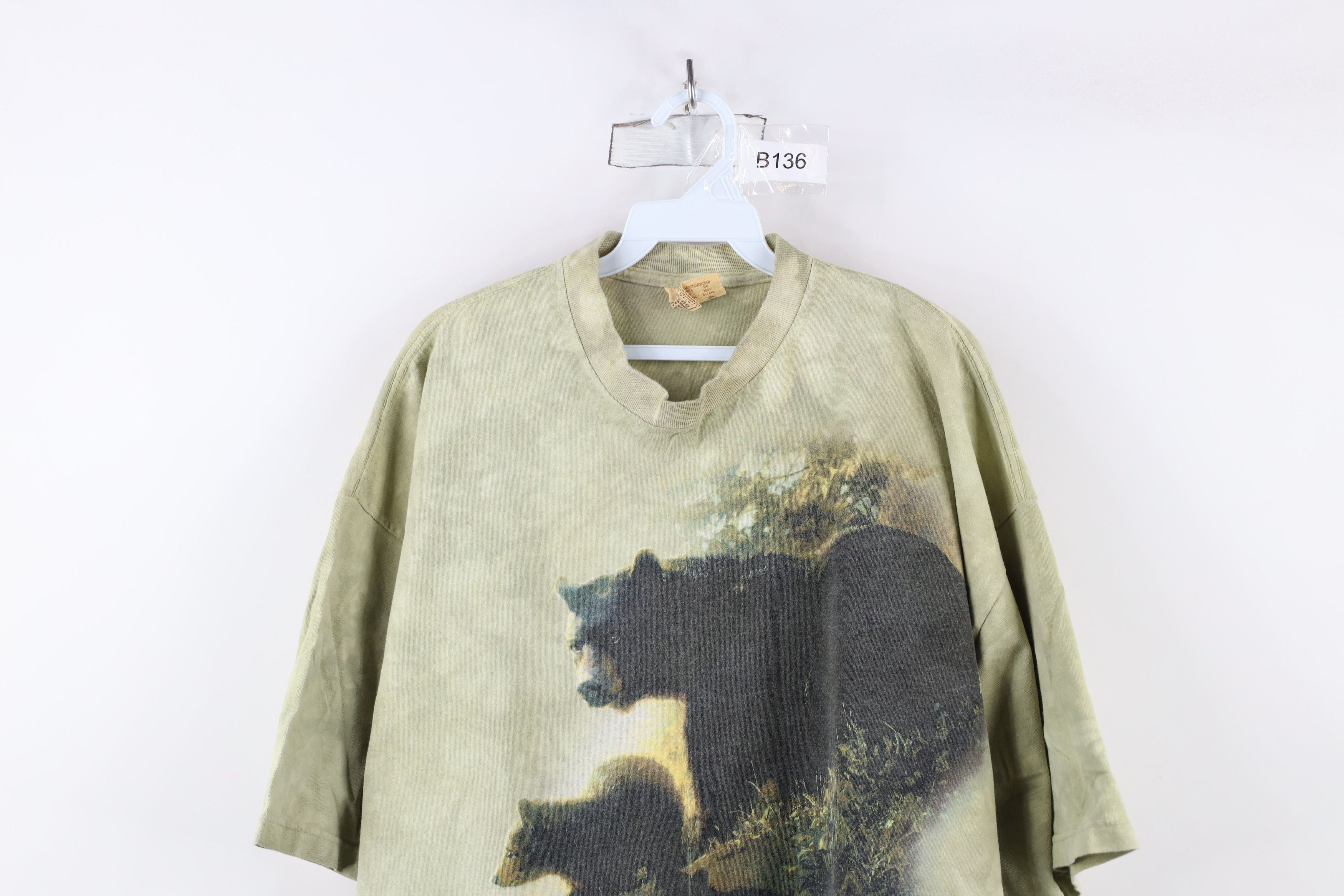 Vintage Vintage Y2K 2002 Streetwear Nature Bear Acid Wash T-Shirt Size US XXL / EU 58 / 5 - 2 Thumbnail