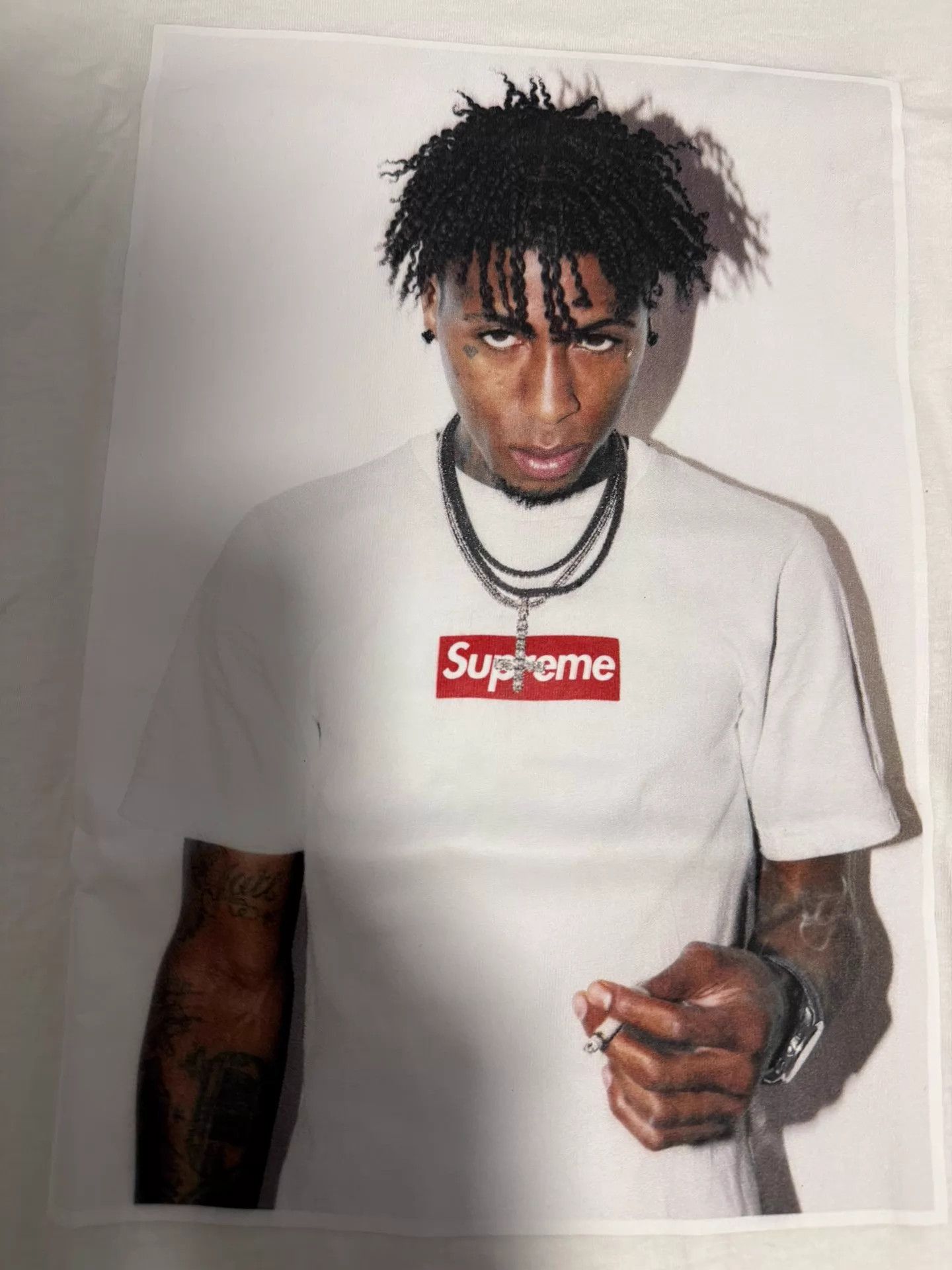 Supreme Supreme x NBA Youngboy Photo Tee SS White M New Unopened Size US M / EU 48-50 / 2 - 2 Thumbnail