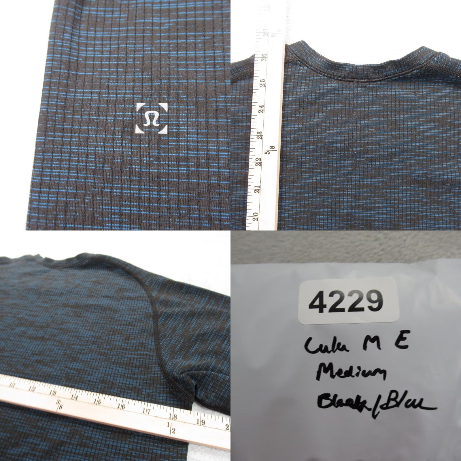 Vintage Lululeon Shirt Womens Medium Blue Black Short Sleeve Get Sweaty Get Outside Size M / US 6-8 / IT 42-44 - 8 Thumbnail