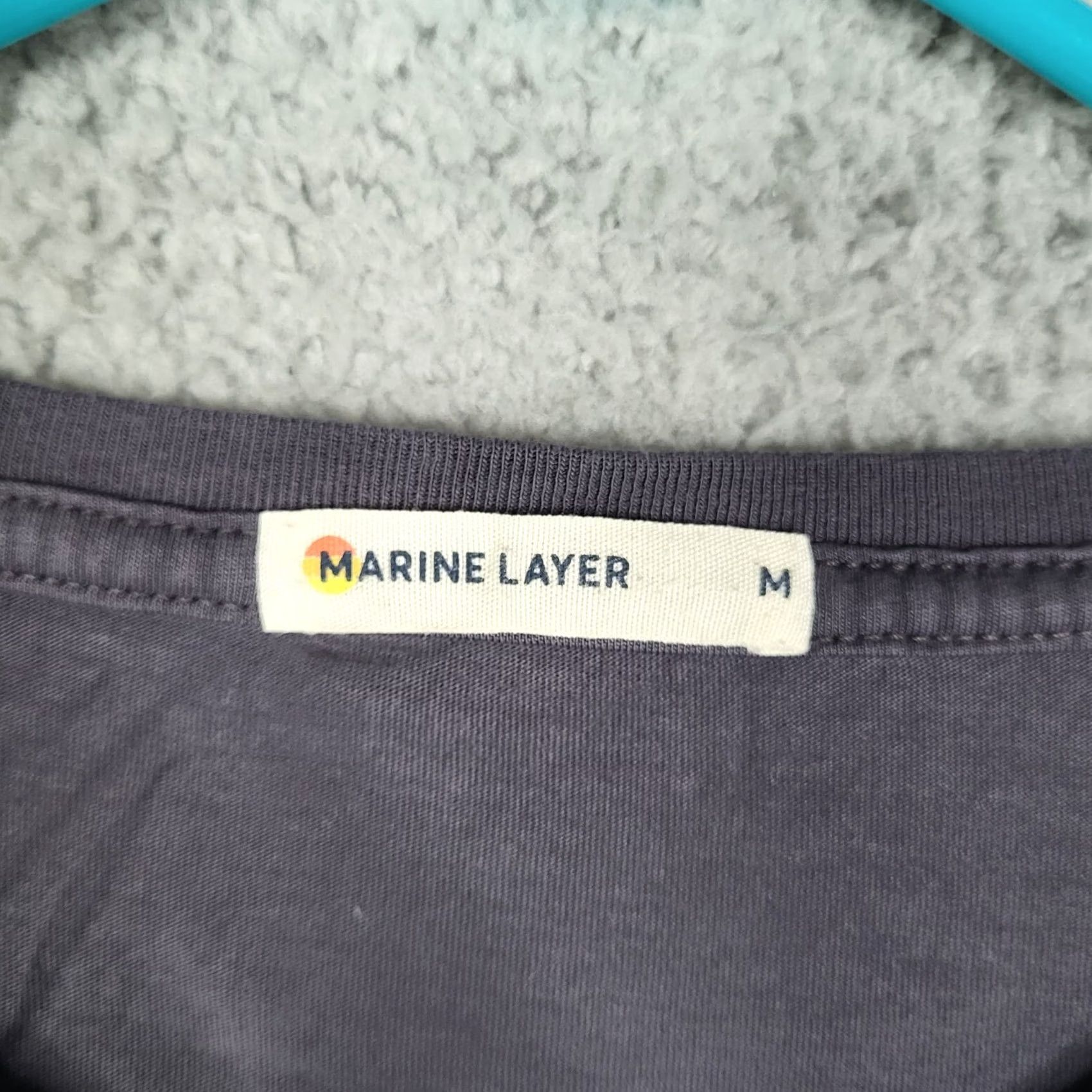 Marine Layer Marine Layer T-Shirt Gray Long Sleeve Crew Neck Men M Regular Cotton Jersey Logo Vintage No Size US M / EU 48-50 / 2 - 7 Thumbnail