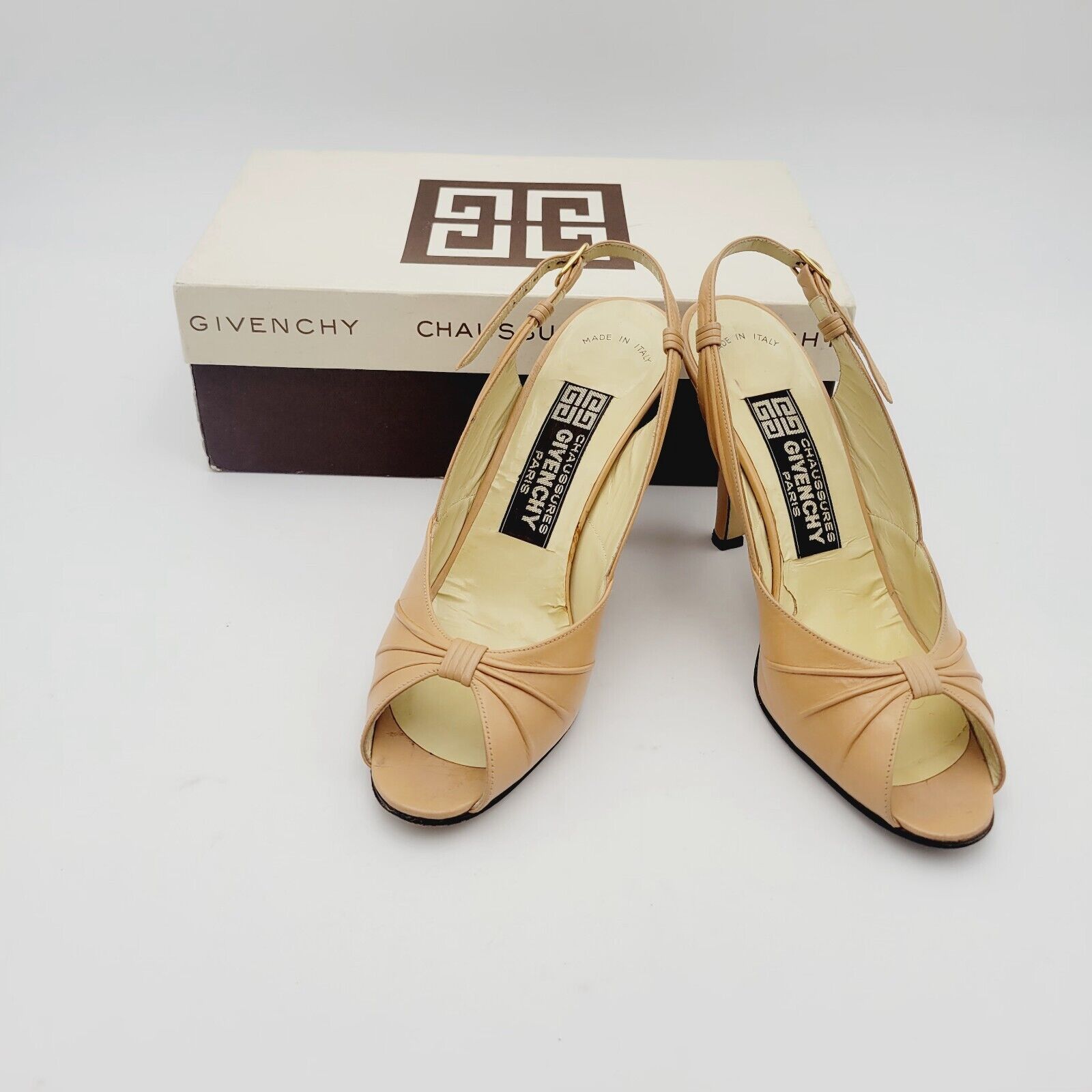 Givenchy Givenchy Round Toe Sling Back Heeled Sandal 6.5B Blush Beige Size US 6.5 / IT 36.5 - 4 Thumbnail