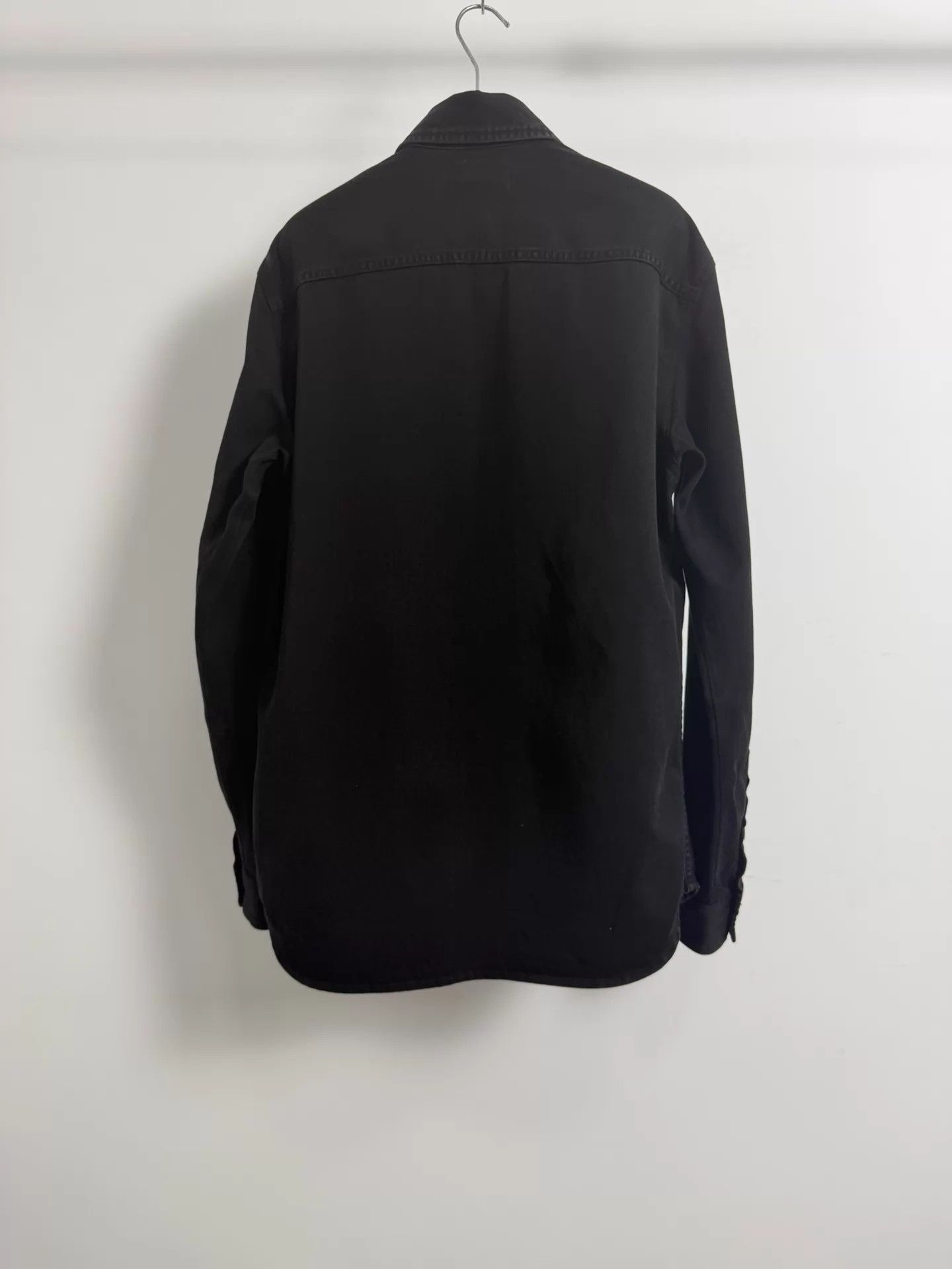 Saint Laurent Paris SLP24FW Embroidered YSL Logo Washed Black Denim Shirt XS Size US XS / EU 42 / 0 - 2 Thumbnail
