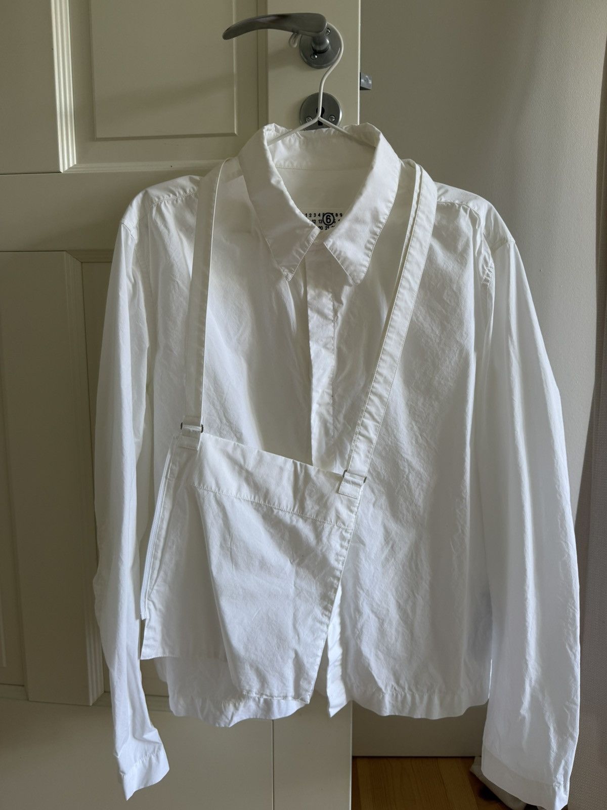 MM6 MM6 Maison Margiela Pouch Embellished Cotton Shirt Size US L / EU 52-54 / 3 - 3 Thumbnail