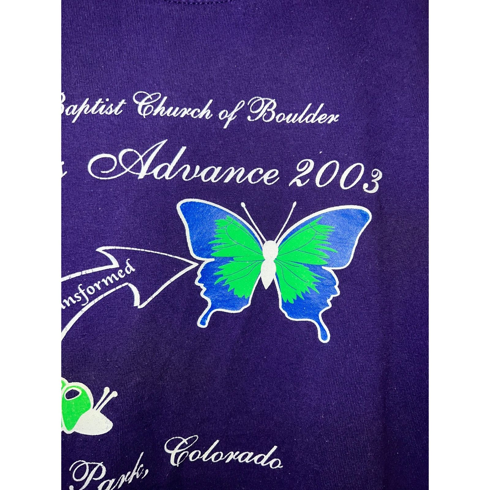 Gildan Vintage Womens Advance Shirt Estes Park Church Jesus Tee L Size US L / EU 52-54 / 3 - 3 Thumbnail