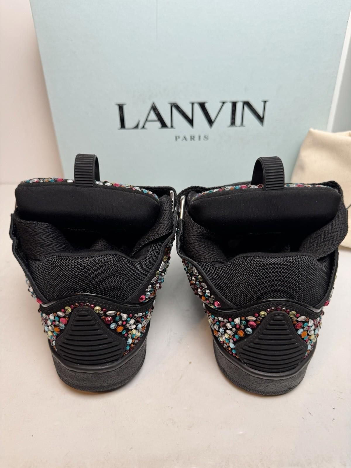 Lanvin Lanvin Curb Sneakers Black Multicolour Crystal Embellished Size US 9 / EU 42 - 4 Thumbnail