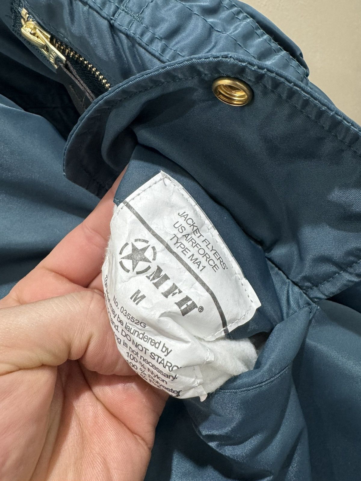 Alpha Industries Vintage MA1 Flyer’s Bomber Jacket Alpha US Army Style Size US M / EU 48-50 / 2 - 4 Thumbnail