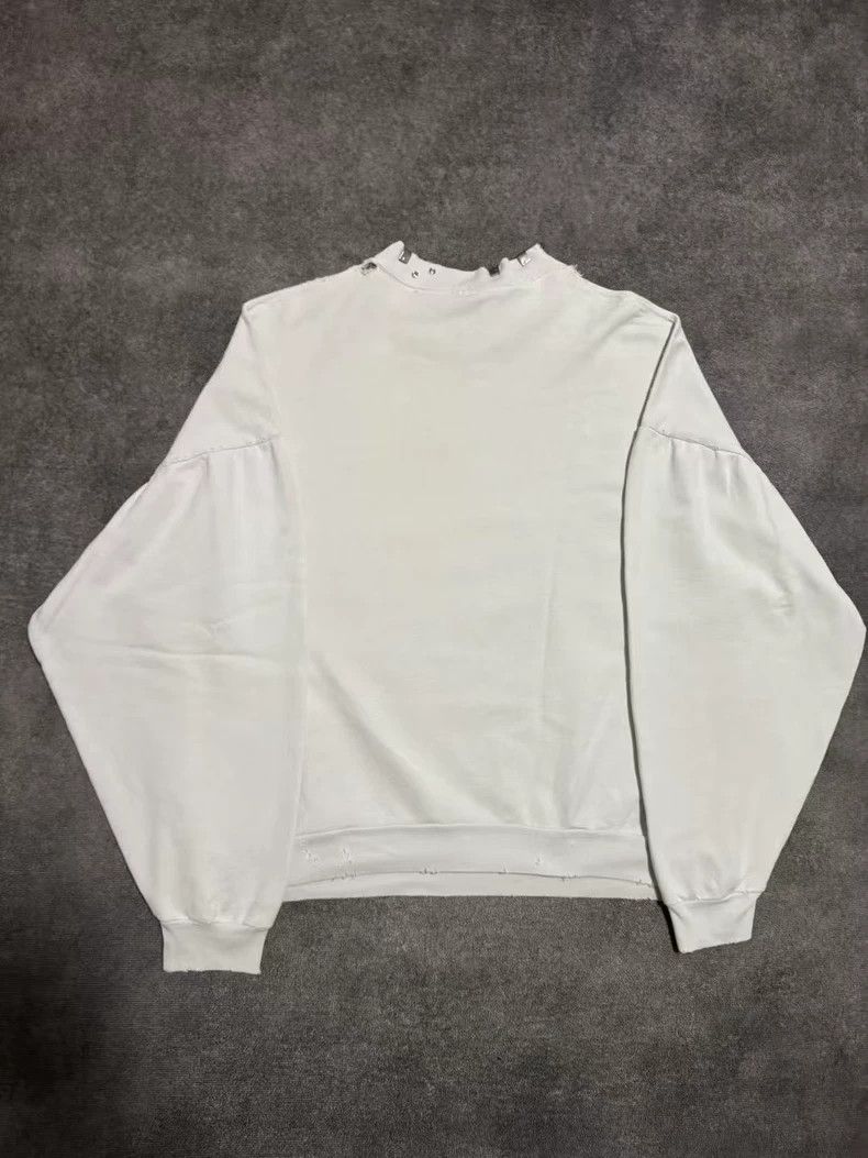 Balenciaga Balenciaga Iron ring piercing sweater, rare grayish white. Size US S / EU 44-46 / 1 - 2 Thumbnail