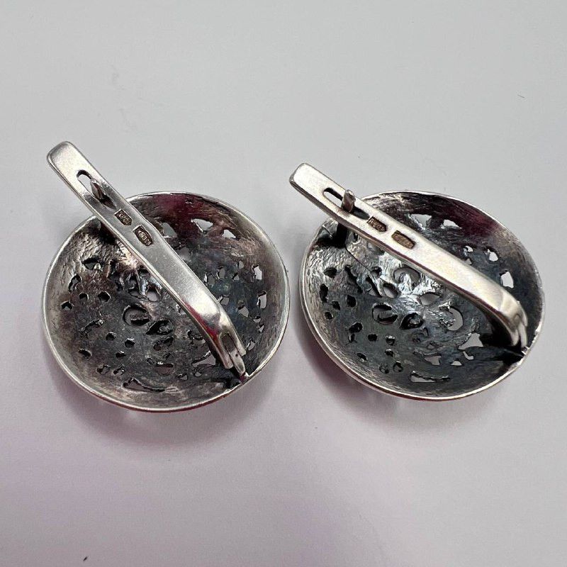 Vintage Vintage Sterling Silver 925 Filigree Clip On Earrings 8.6g Size ONE SIZE - 2 Thumbnail