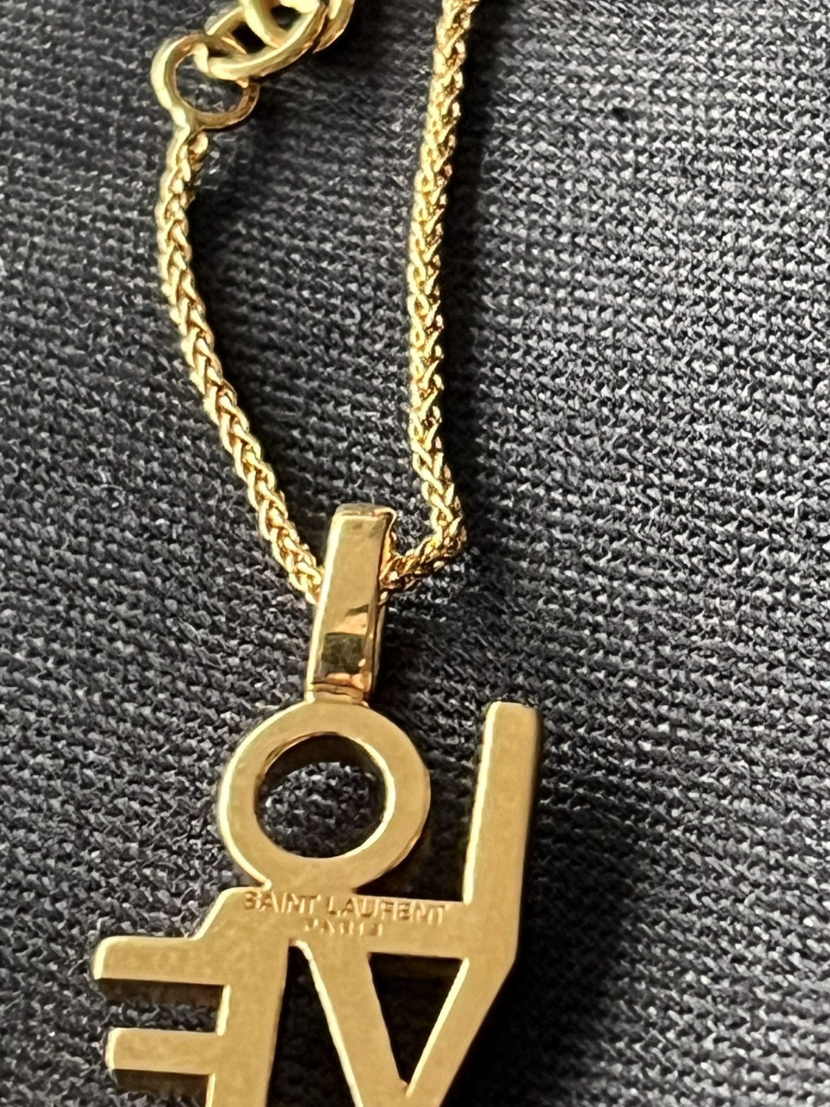 Anthony Vaccarello × Saint Laurent Paris × Yves Saint Laurent Saint Laurent Super Runway Unisex Love Logo Necklace New Size ONE SIZE - 8 Thumbnail