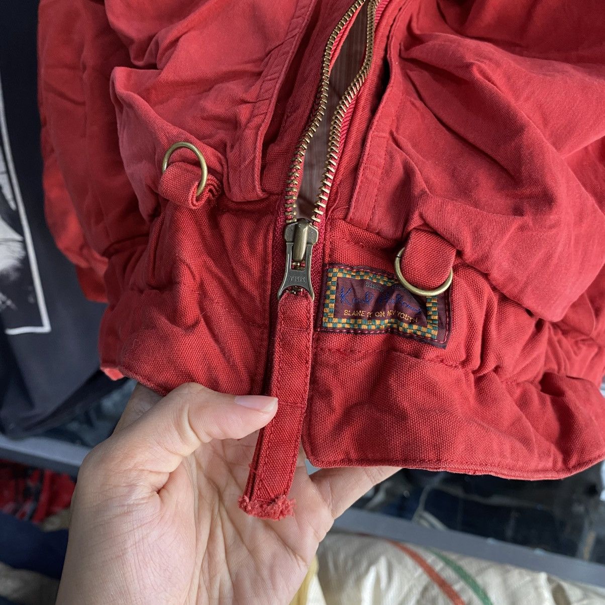 Karl Helmut RARE🔥 Karl Helmut Red Bomber jacket Hooded Size US M / EU 48-50 / 2 - 15 Thumbnail