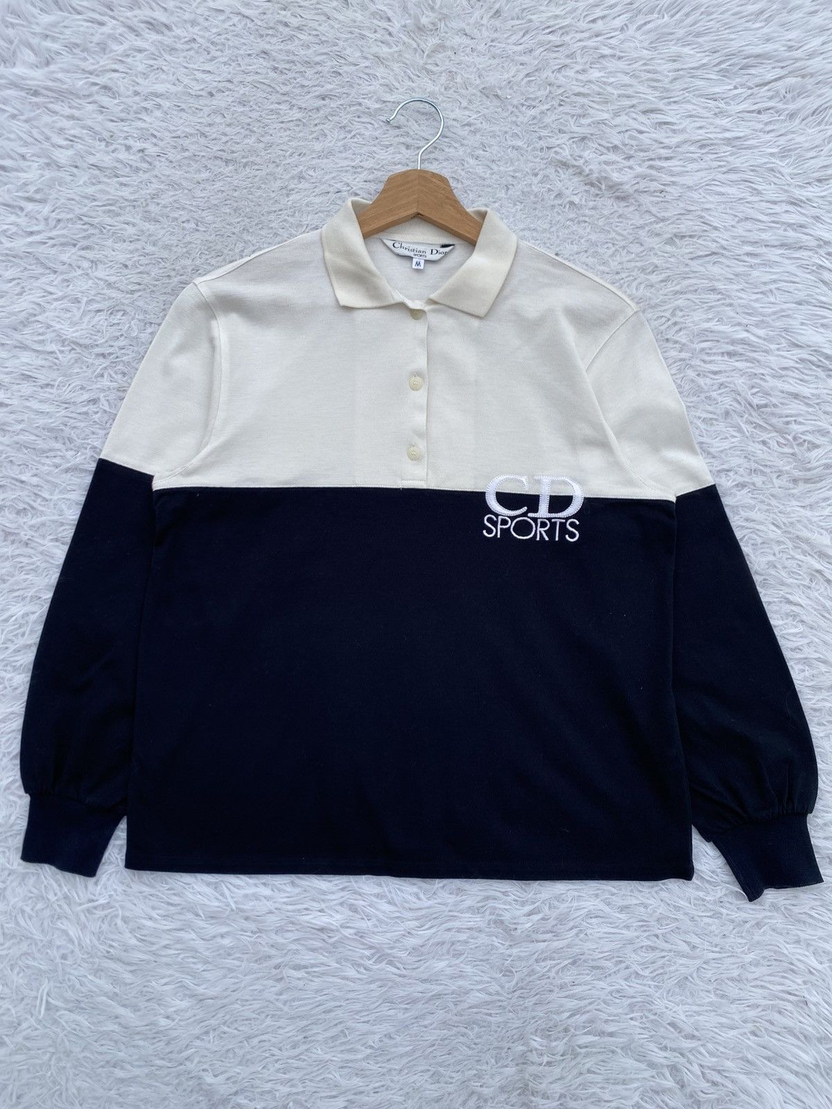 Christian Dior Monsieur Rare Vintage 90s Christian Dior Sport Spellout Polo Shirt Size US M / EU 48-50 / 2 - 2 Thumbnail