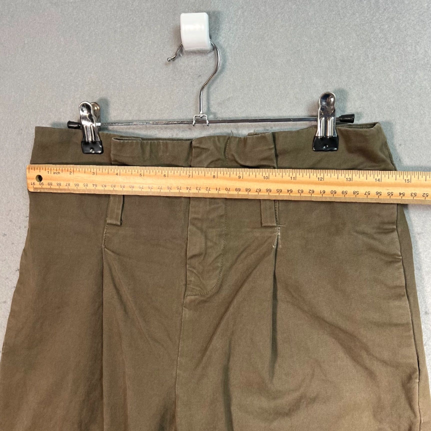 Frame FRAME Womens Olive Green High-Waisted Paperbag Tapered Pants 26 Size 26" / US 2 / IT 38 - 5 Thumbnail